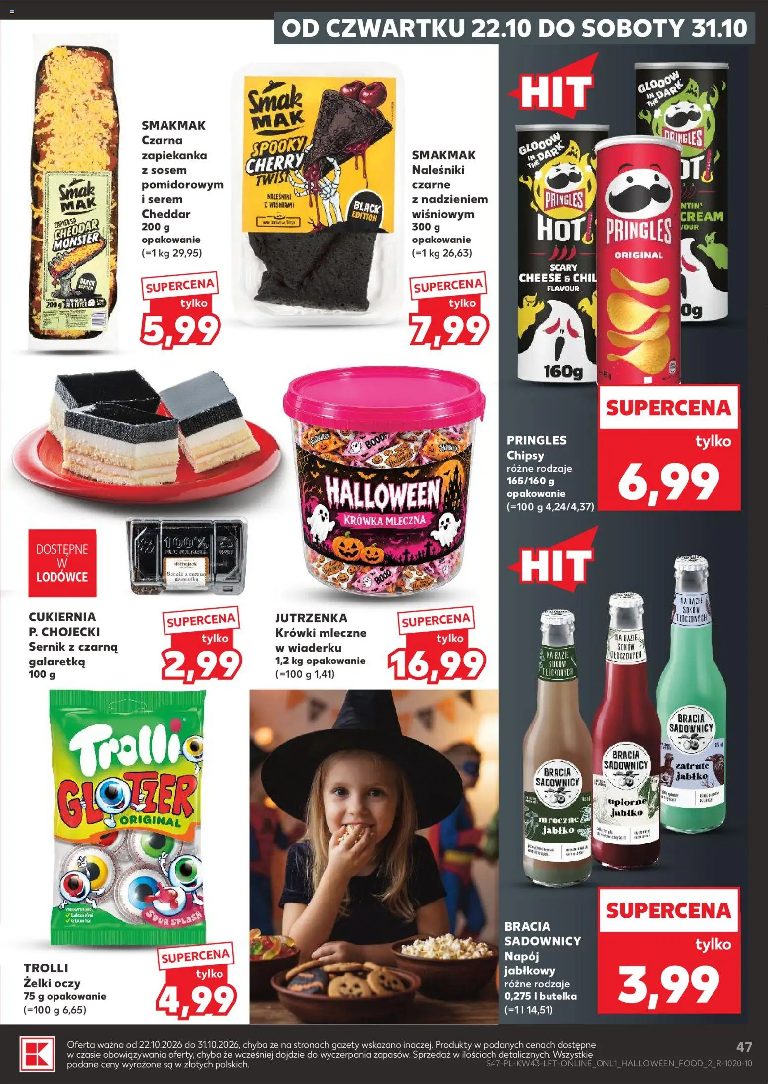 Kaufland gazetka od 22.10.2026 | Strona: 47 | Produkty: Serem, Galaretka, Żelki, Cheddar