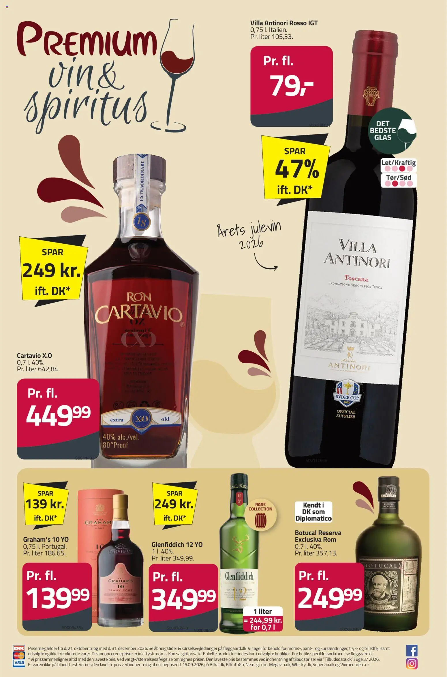 Fleggaard tilbudsavis – gyldig fra 21/10/2026 | Side: 1 | Produkter: Vin, Rom, Søm