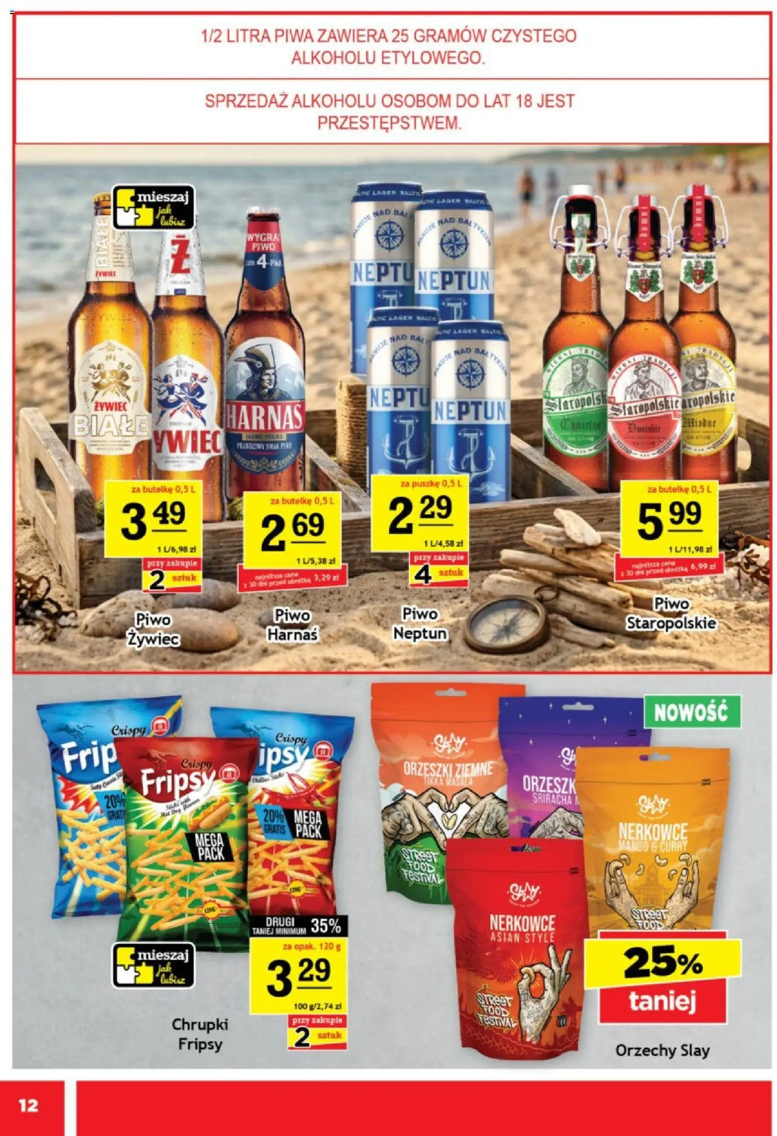 Gram Market gazetka od 15.07.2026 | Strona: 12 | Produkty: Chrupki, Sriracha, Harnaś, Orzeszki ziemne