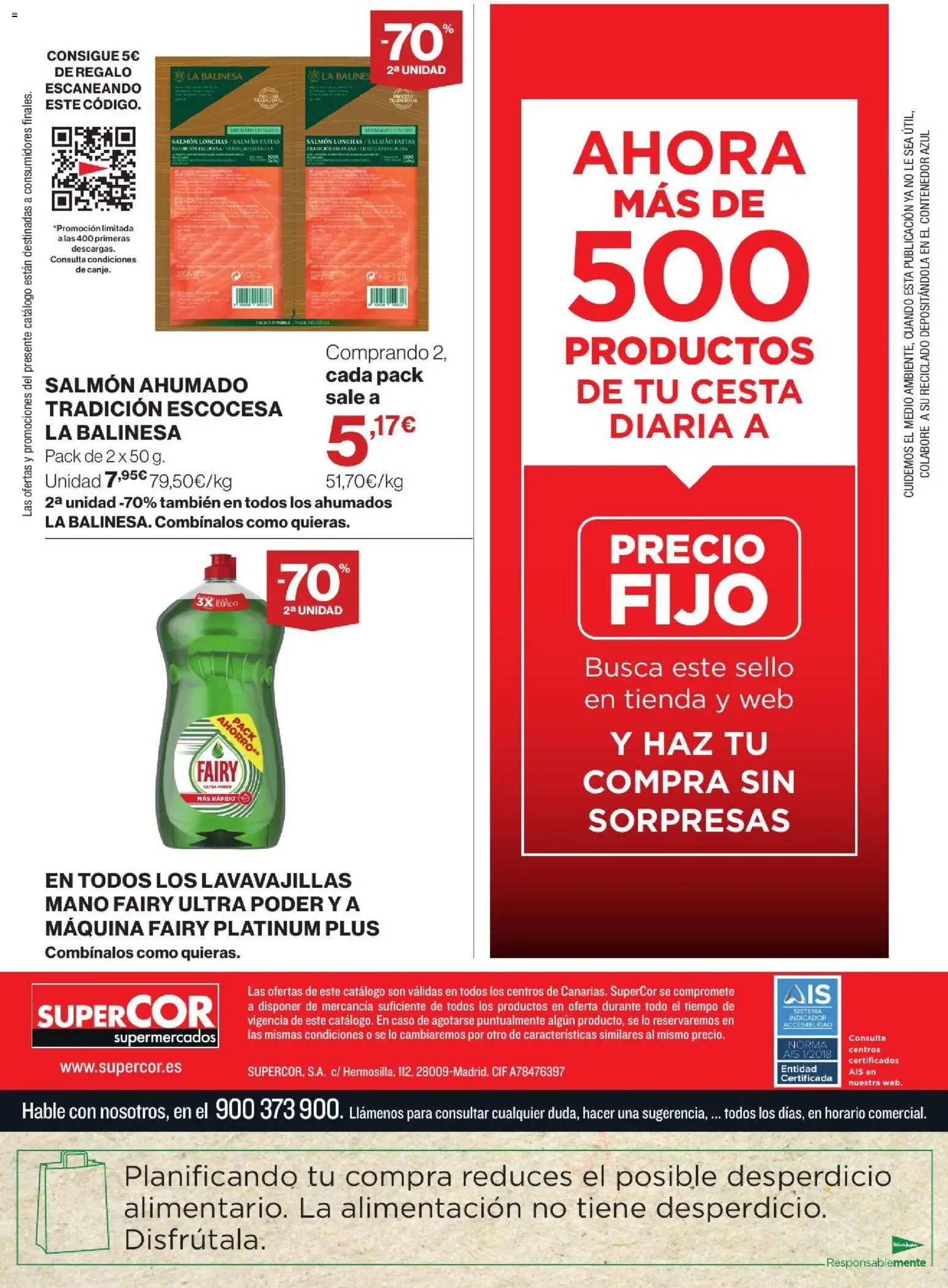Supercor Canarias │ válido desde el 24/09/2026 | Página: 32 | Productos: Salmón, Lavavajillas, Salmón ahumado, Cesta