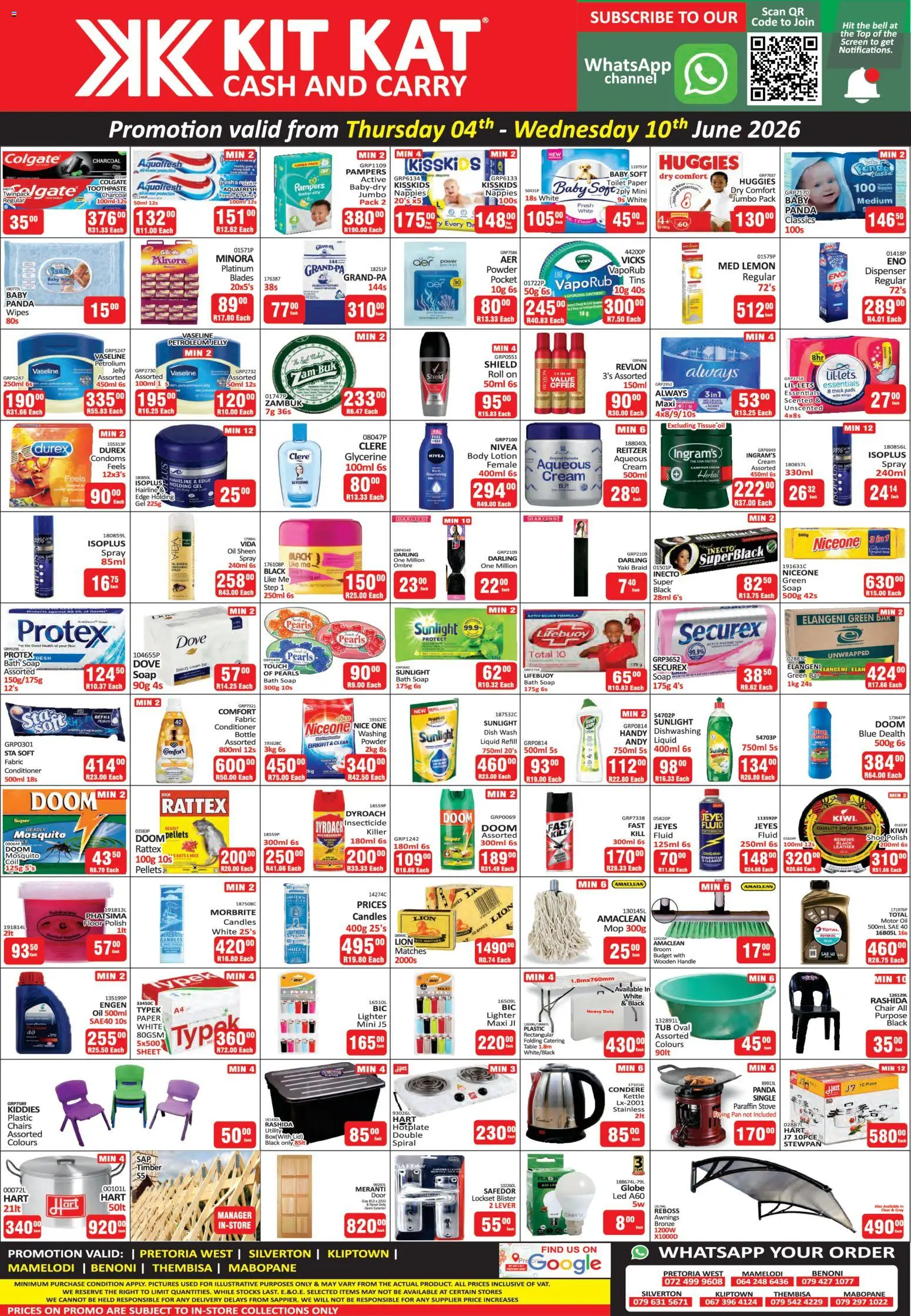 New KIT KAT Cash & Carry catalogue – valid from 04.06.2026 | Page: 2 | Products: Broom, Oil, Powder, Lotion