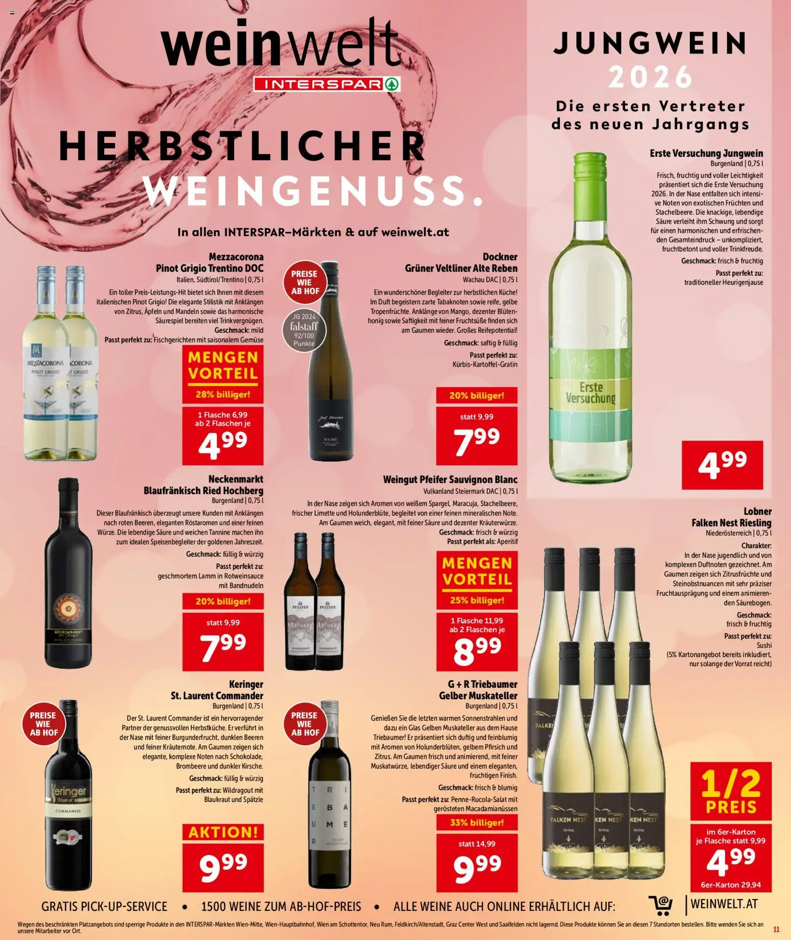 Interspar Flugblatt - Salzburg gültig ab 13.10.2026 | Seite: 11 | Produkte: Gemüse, Pfirsich, Limette, Zitrusfrüchte