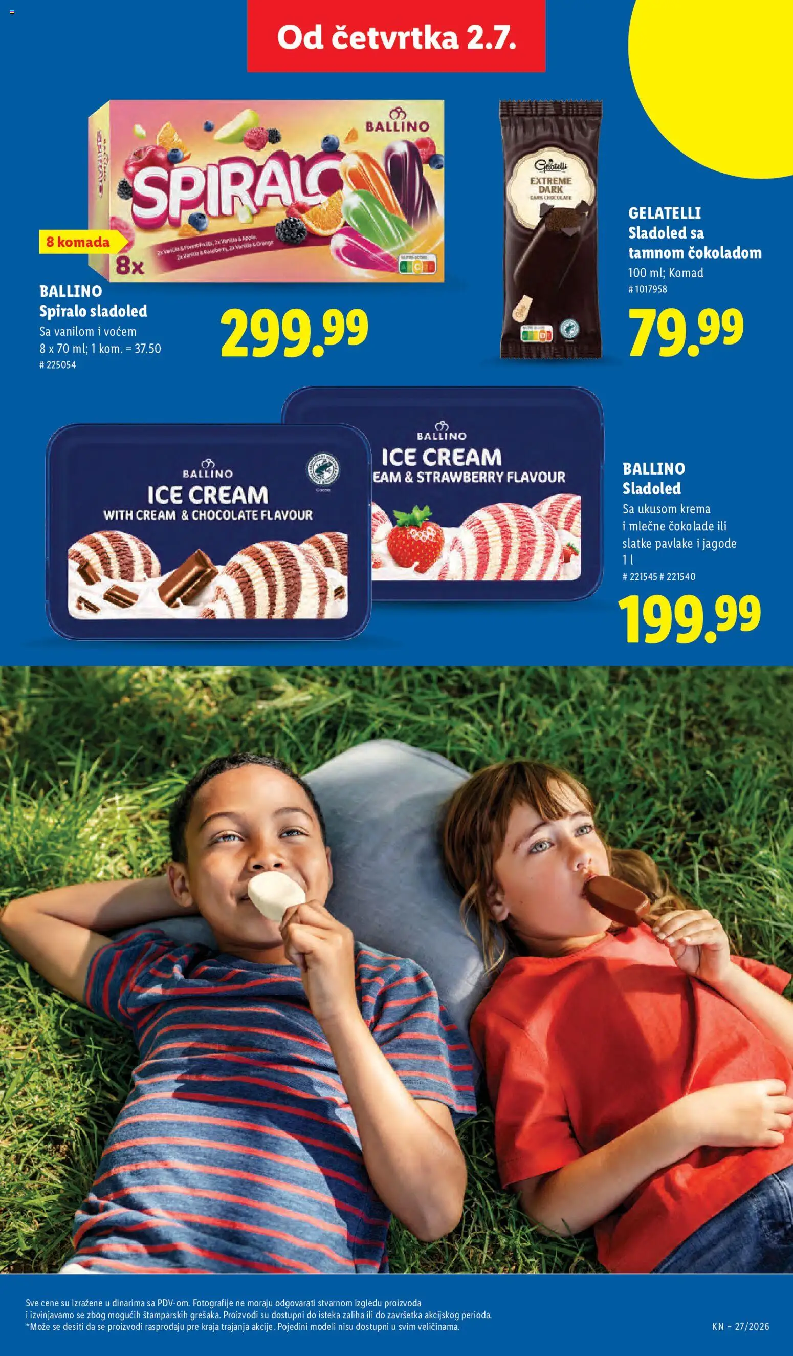 Lidl katalog - važi od 02.07.2026 | Strana: 45 | Proizvode: Jagode, Sladoled, Krema