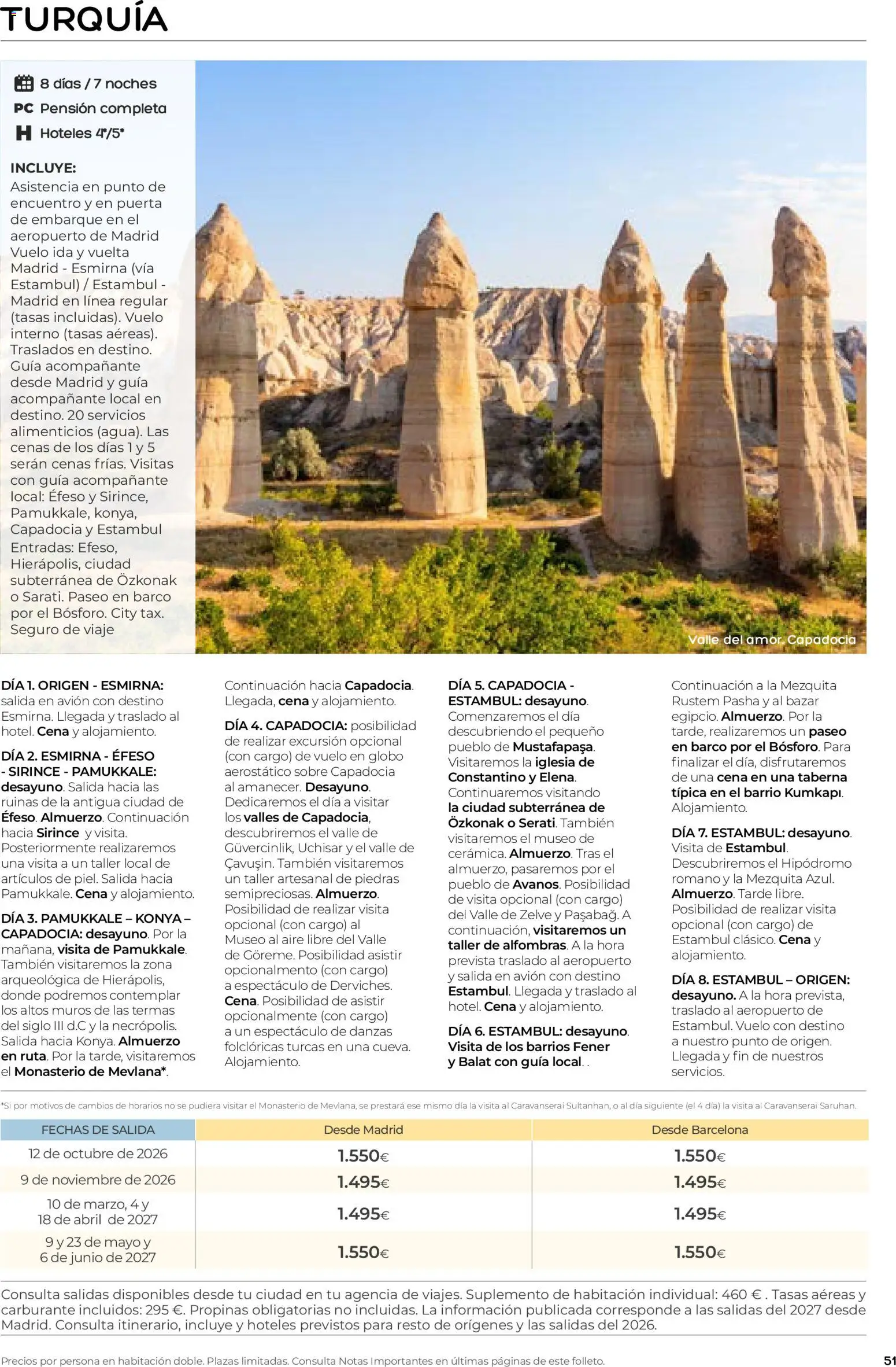 Viajes El Corte Inglés folleto Destinos Otoño y Primavera │ válido desde el 01/07/2026 | Página: 51 | Productos: PC