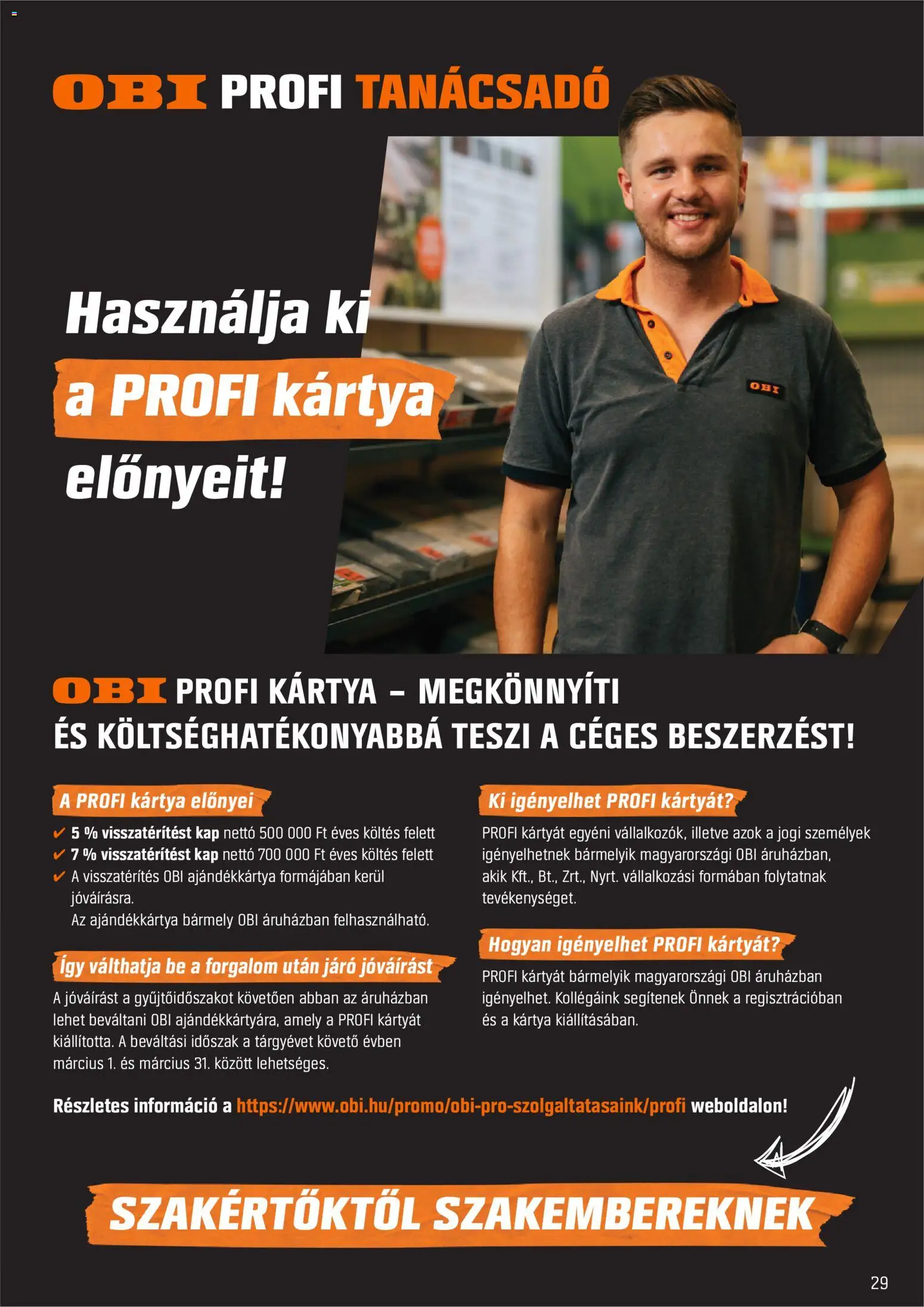 OBI akciós ujság - amely érvényes a következő dátumtól: 2026.07.01. | Oldal: 29