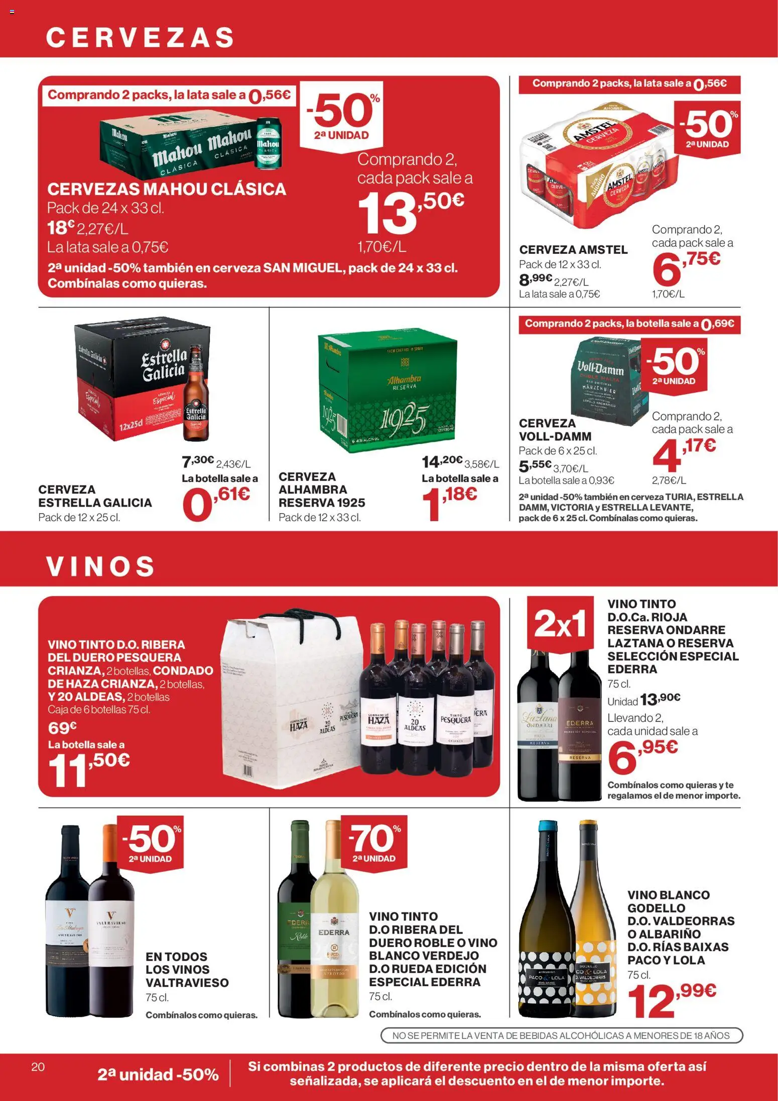 El Corte Inglés ofertas │ válido desde el 21.05.2026 | Página: 20 | Productos: Vino, Cerveza, Té, Caja