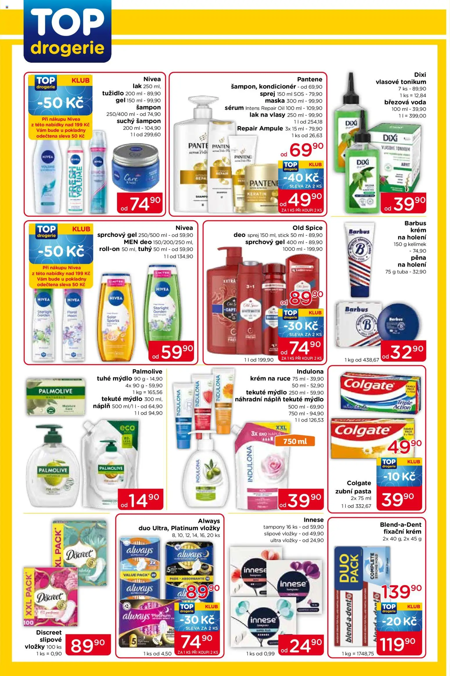 Top drogerie leták od 06.08.2026 | Strana: 2 | Produkty: Mýdlo, Voda, Tampony, Kondicionér