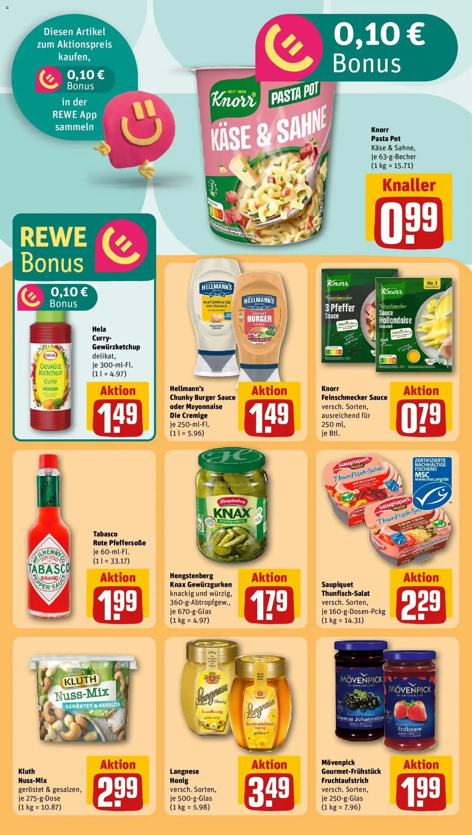 Rewe Prospekt Berlin / Steglitz	 – gültig ab 20.04.2026 | Seite: 20 | Produkte: Langnese, Thunfisch, Burger, Ketchup