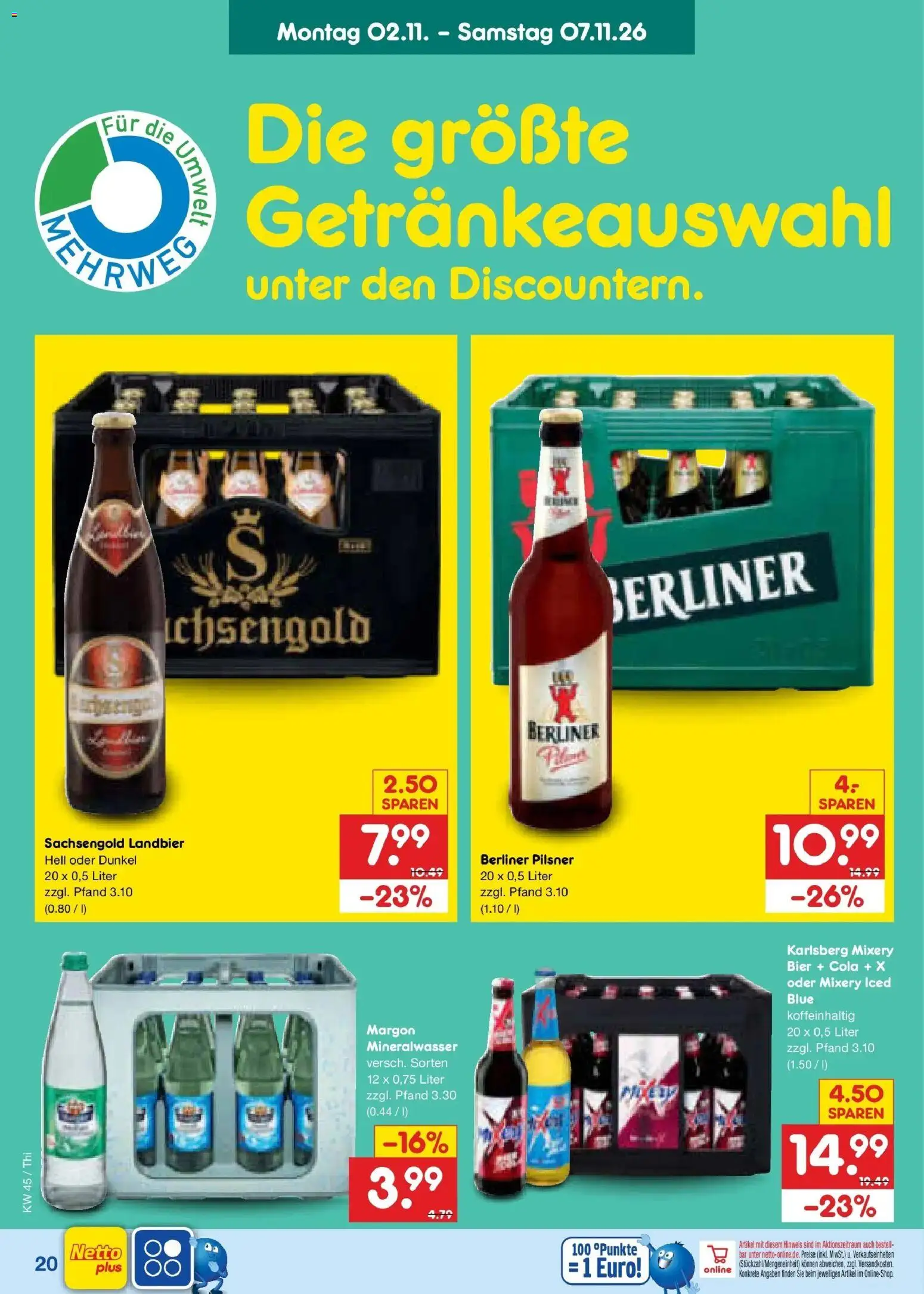 Netto Marken-Discount Prospekt Thiendorf – gültig ab 02.11.2026 | Seite: 34 | Produkte: Berliner, Bier, Mixery, Berliner pilsner