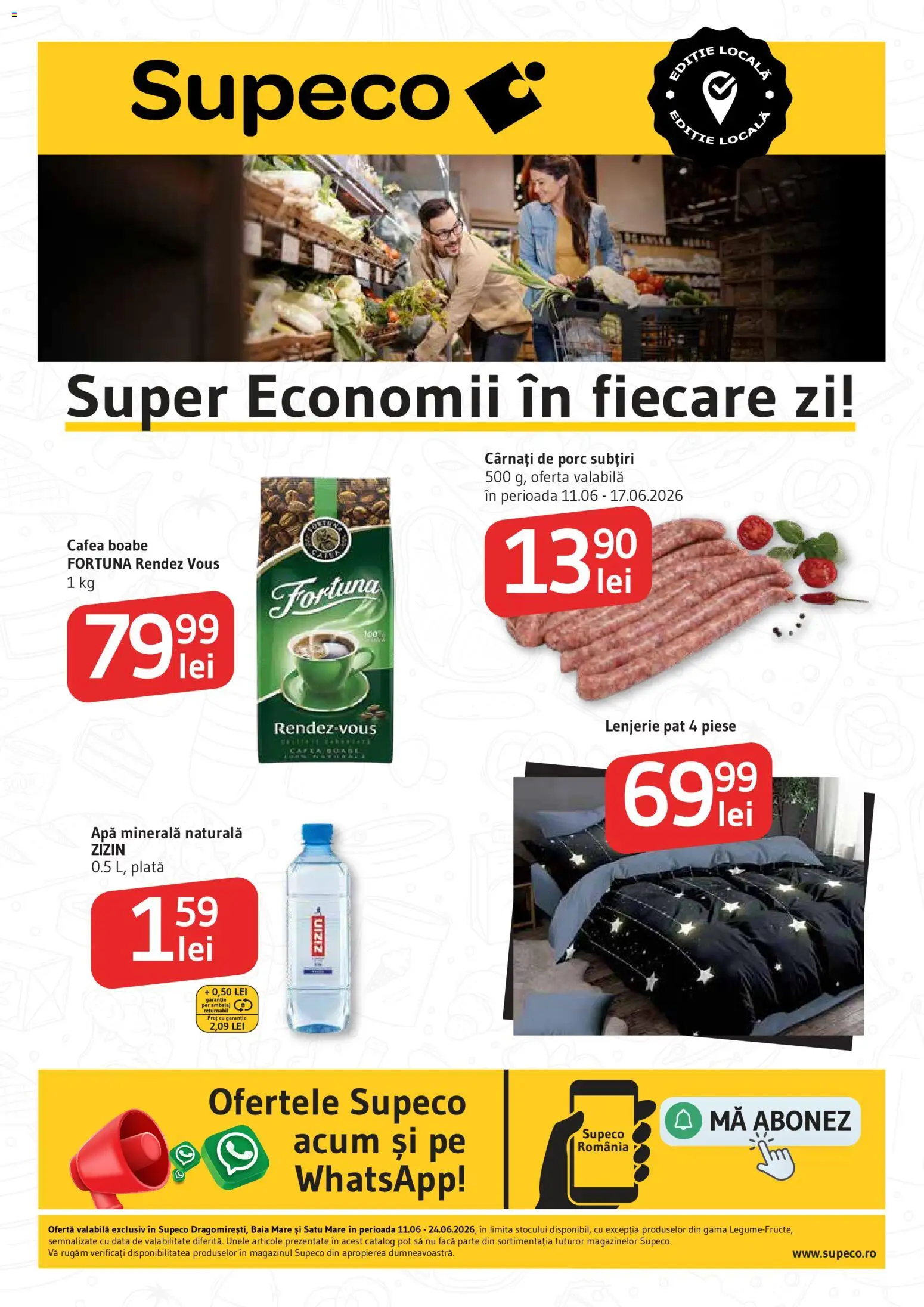 Noul catalog Supeco – valabil de la 11.06.2026 | Pagină: 1 | Produse: Pat, Cafea, Apă, Cârnați