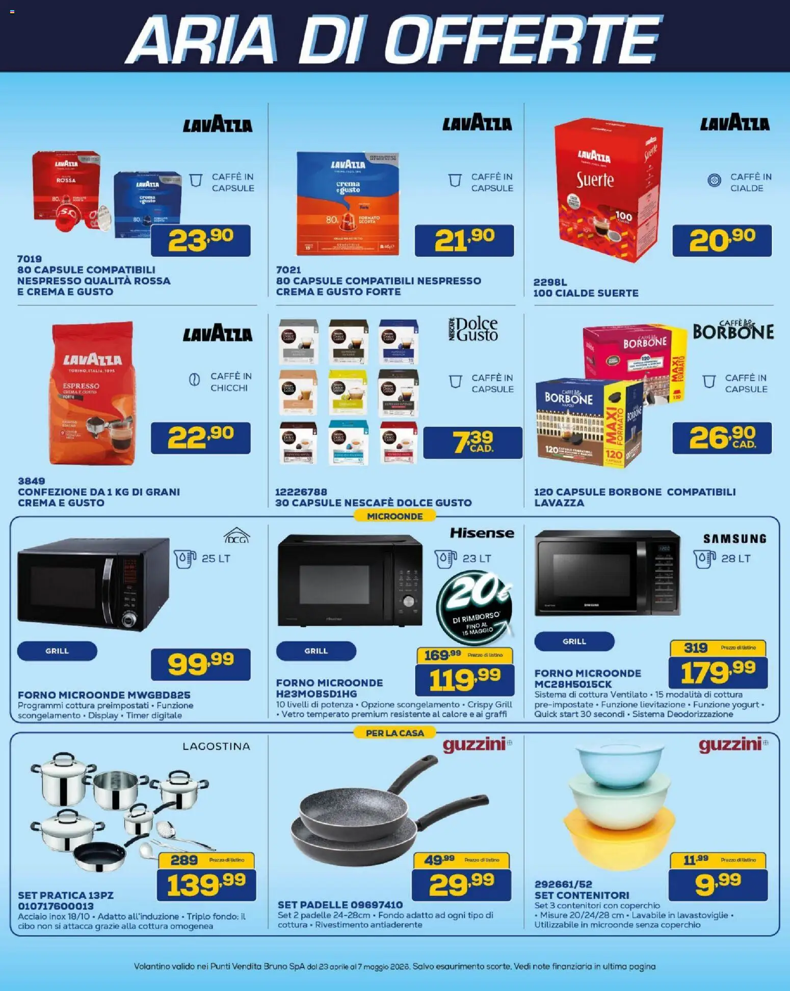 Volantino BRUNO del 23.04.2026 | Pagina: 25 | Prodotti: Crema, Microonde, Yogurt, Samsung