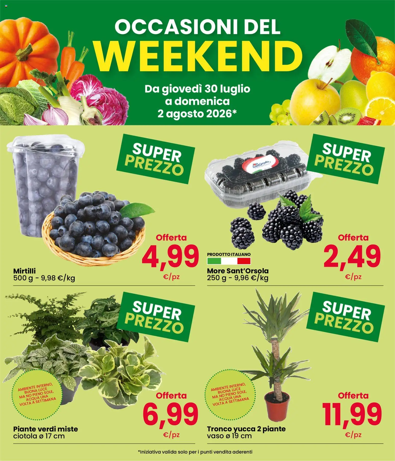 Volantino Eurospar del 30/07/2026 | Pagina: 3 | Prodotti: Acqua, Mirtilli, Ciotola, Vaso