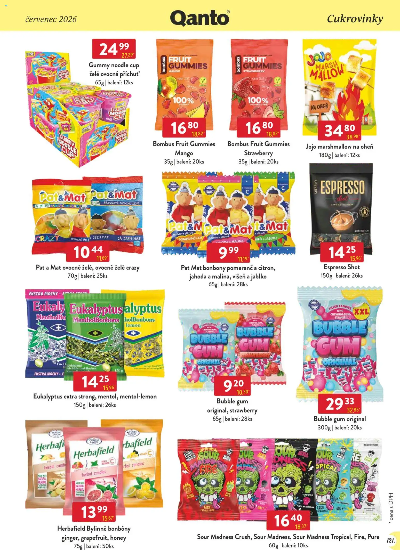 Astur & Qanto leták - Velkoobchod 07/2026 od 01.07.2026 | Strana: 121 | Produkty: Jojo, Jojo Marshmallow na oheň, Bonbóny, Apple