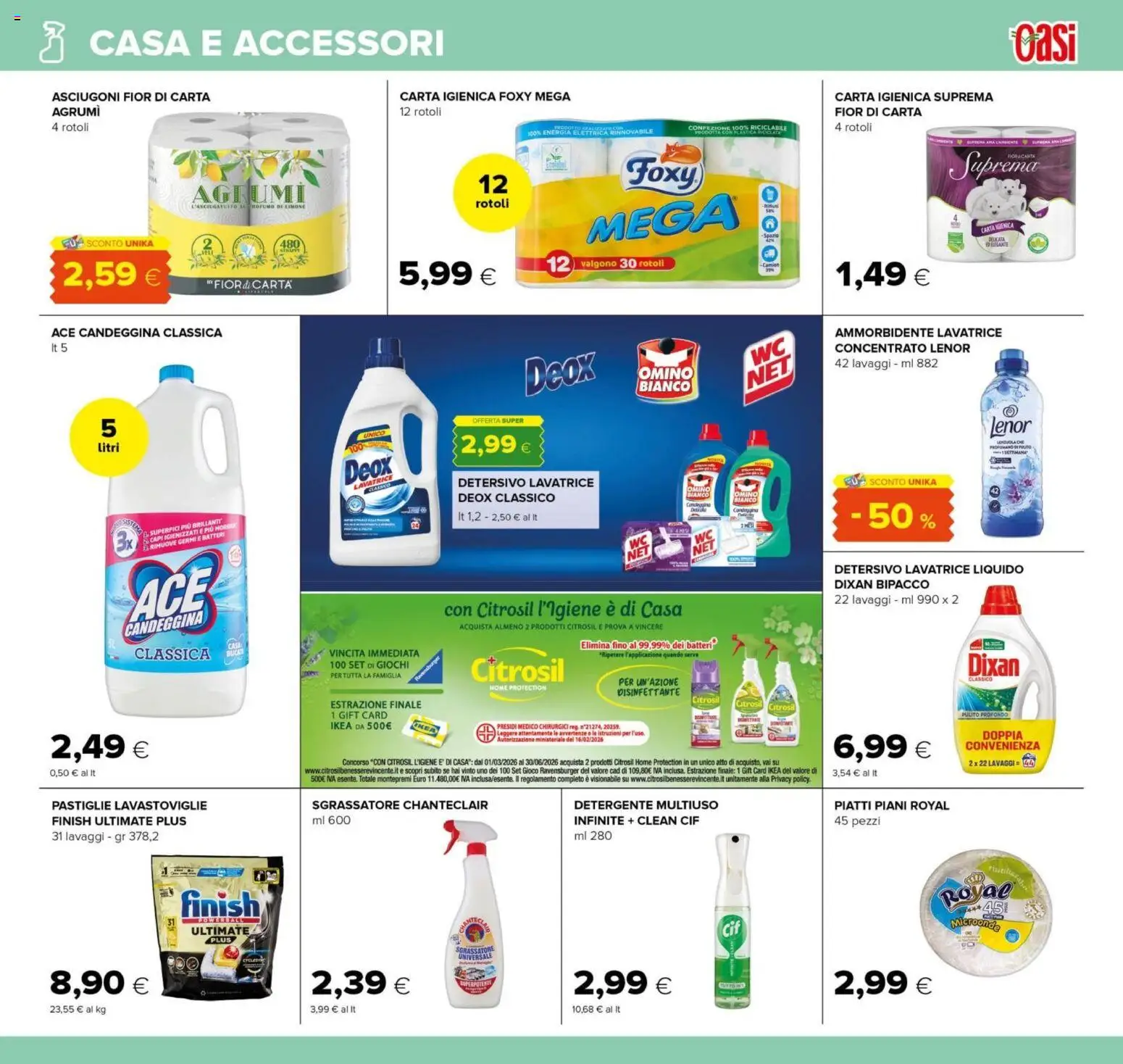 Volantino Oasi del 04.06.2026 | Pagina: 27 | Prodotti: Detergente, Candeggina, Lavatrice, Gioco