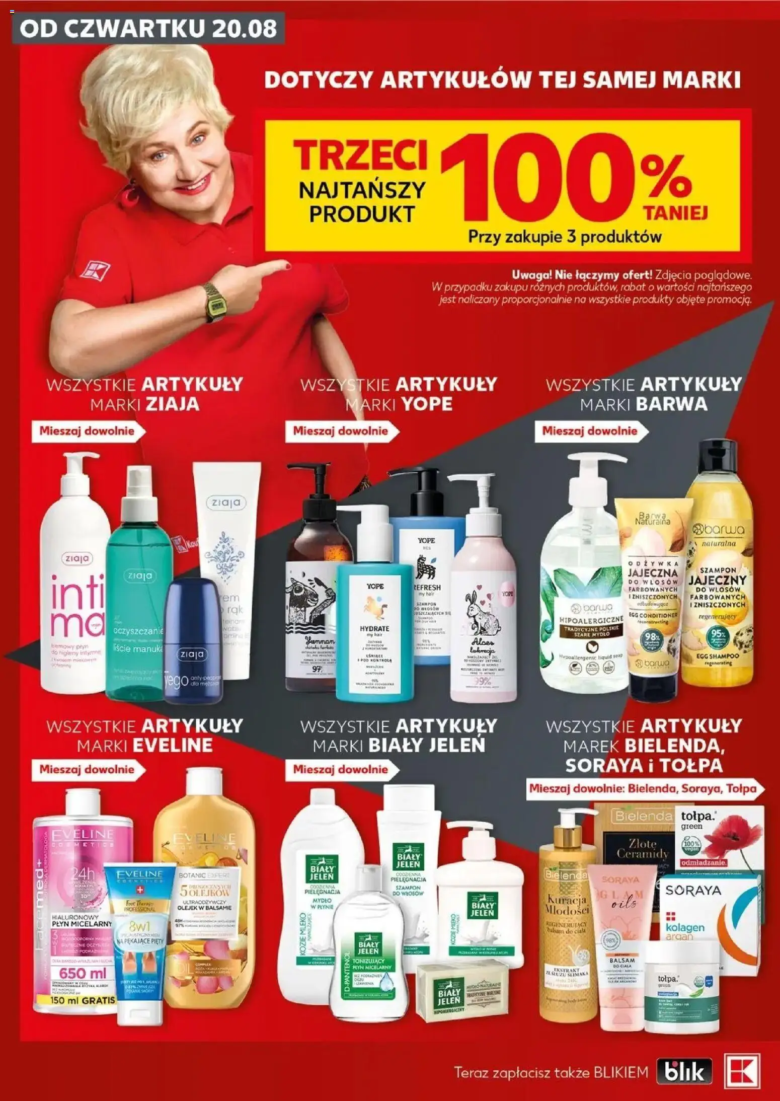 Kaufland gazetka - Super Sobota od 22.08.2026 - od jutra PDF | Strona: 20 | Produkty: Płyn micelarny eveline, Body, Mydło, Krem do stóp