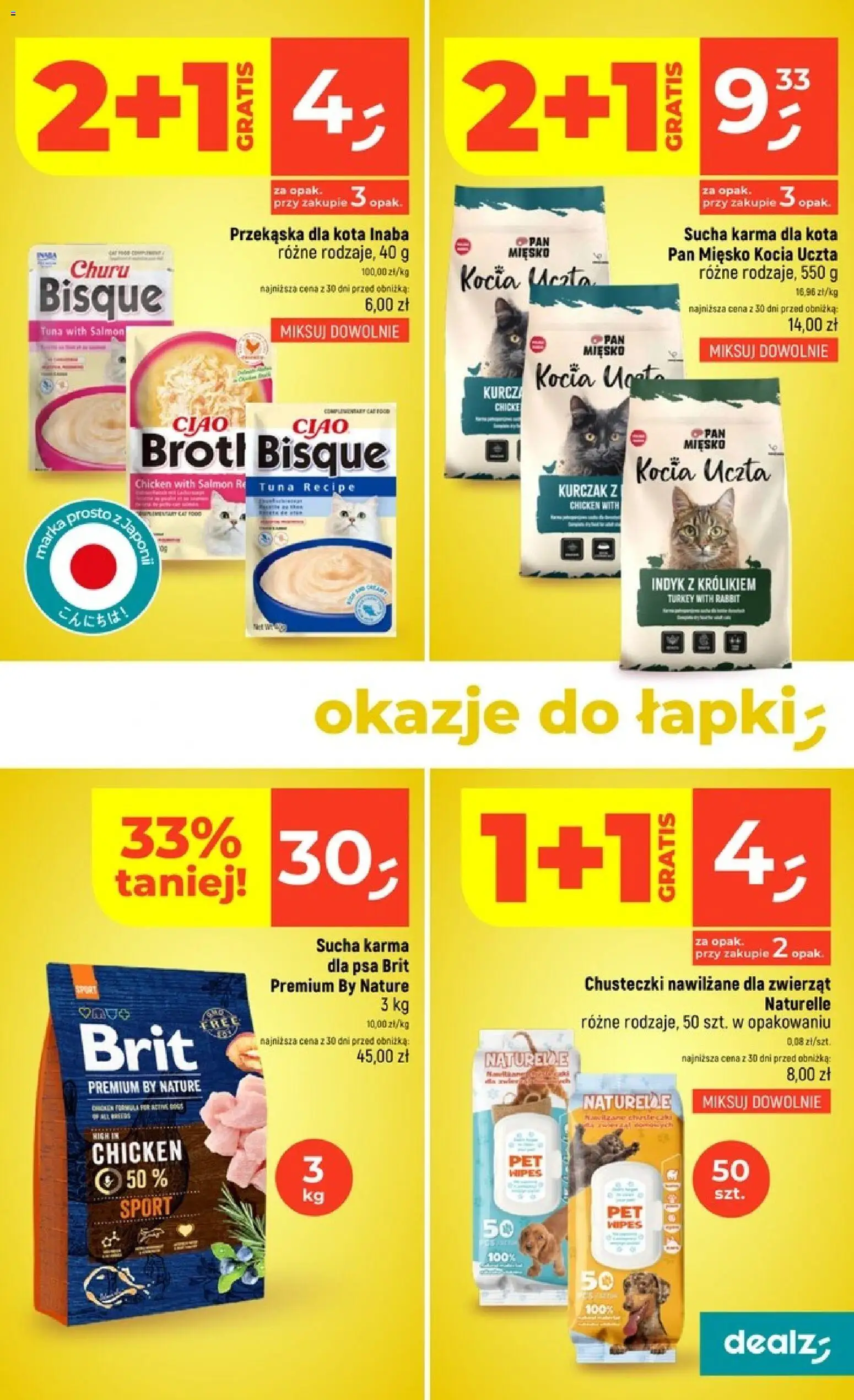 Dealz gazetka od 15.10.2026 | Strona: 43 | Produkty: Chusteczki nawilżane, Suchą karma dla kota, Indyk, Karma