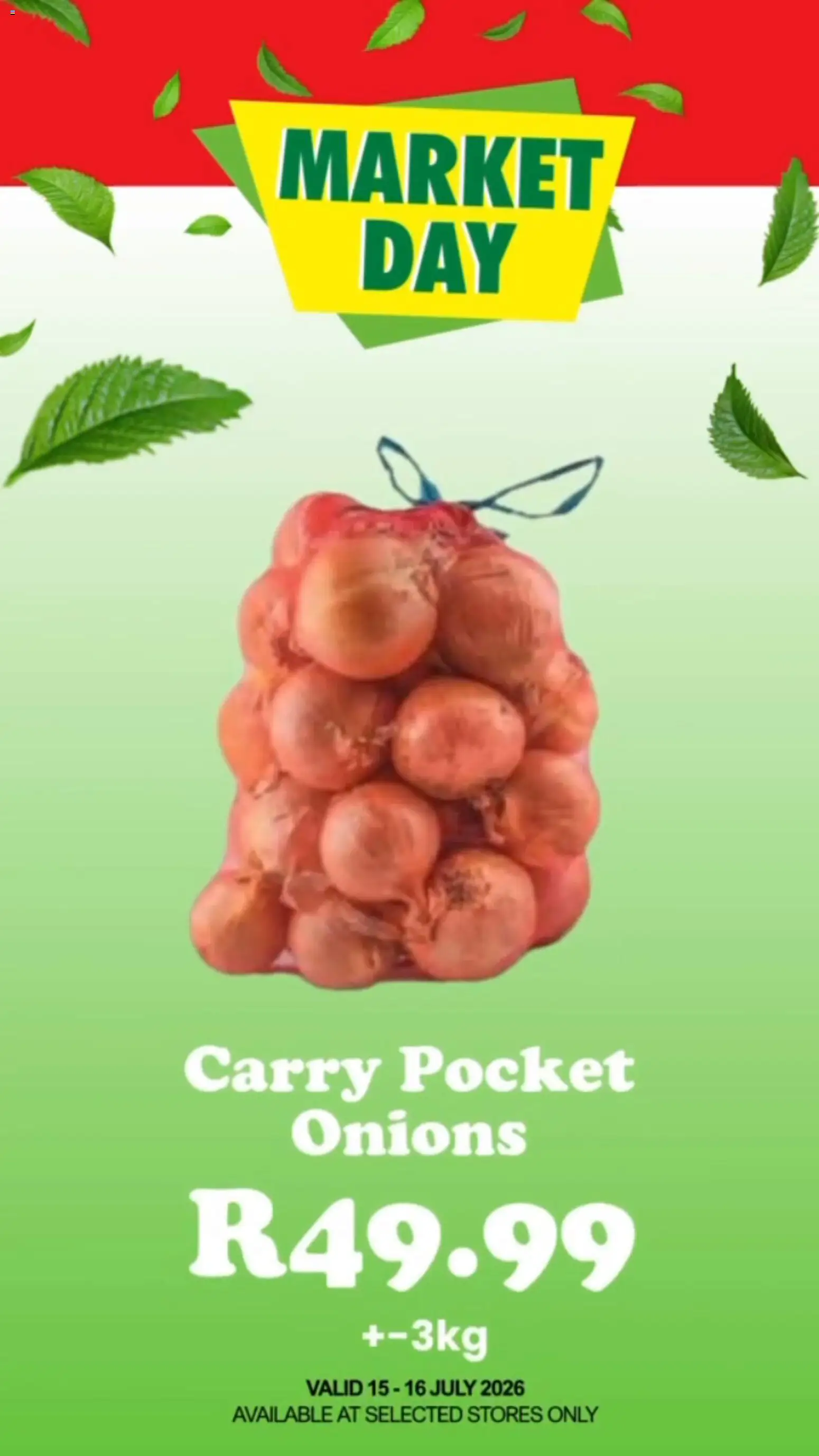 New Check Save catalogue – valid from 15/07/2026 | Page: 14 | Products: Onions