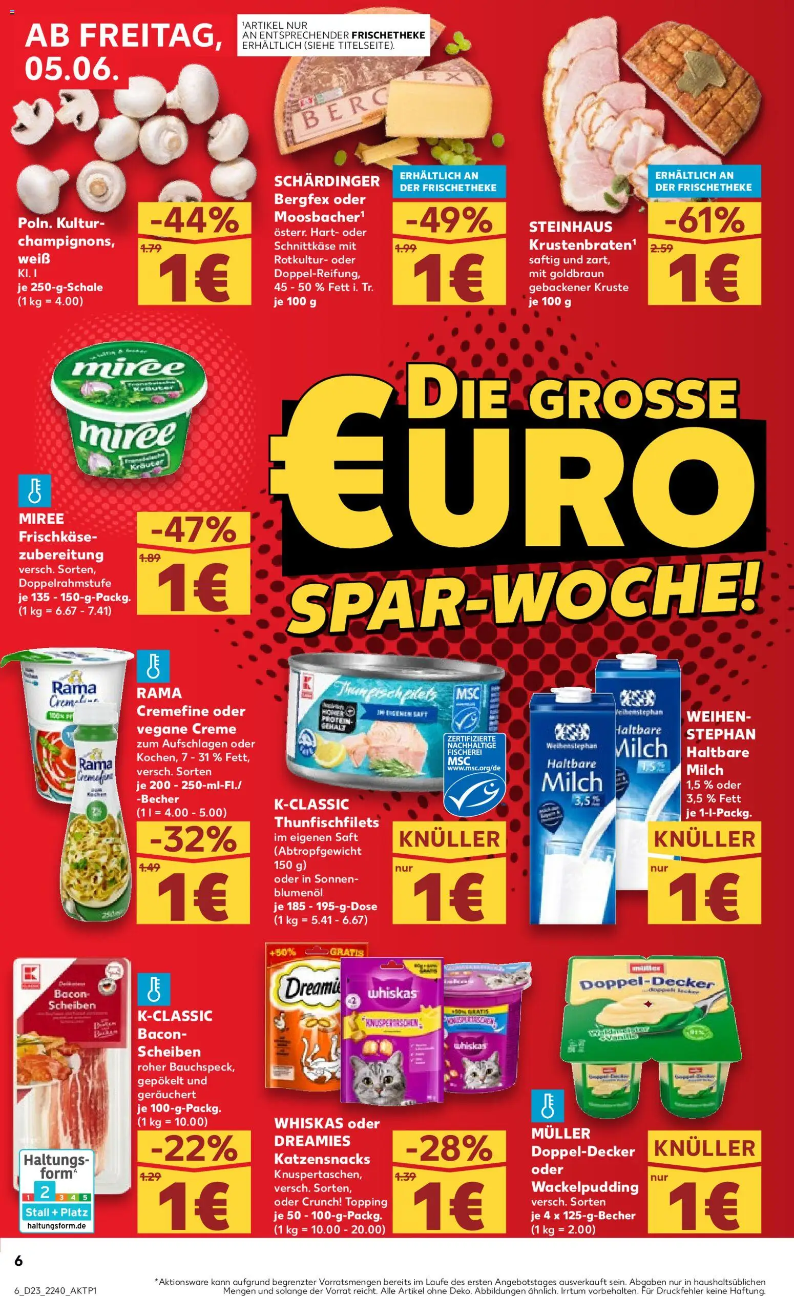 Kaufland Prospekt Stuttgart – gültig ab 04.06.2026 | Seite: 6 | Produkte: Haltbare milch, Rama cremefine, Creme, Whiskas