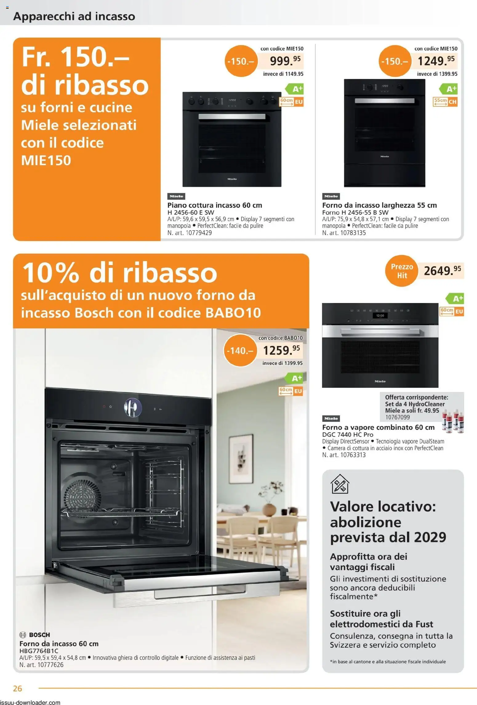 Fust aktionen IT – gültig ab 01.05.2026 | Seite: 26 | Produkte: Miele, Bosch