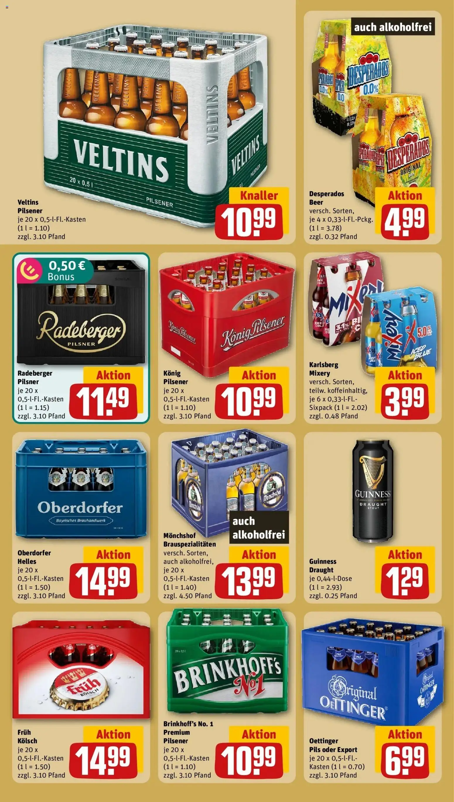 REWE Prospekt ab 26.10.2026 zum Blättern » Angebote | Seite: 17 | Produkte: Monchshof, Bier, Oettinger, Veltins