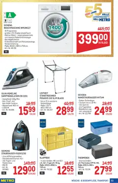 Metro angebote Profi ab 01.10.2026 gültig | Seite: 53 | Produkte: Waschmaschine, Staubsauger