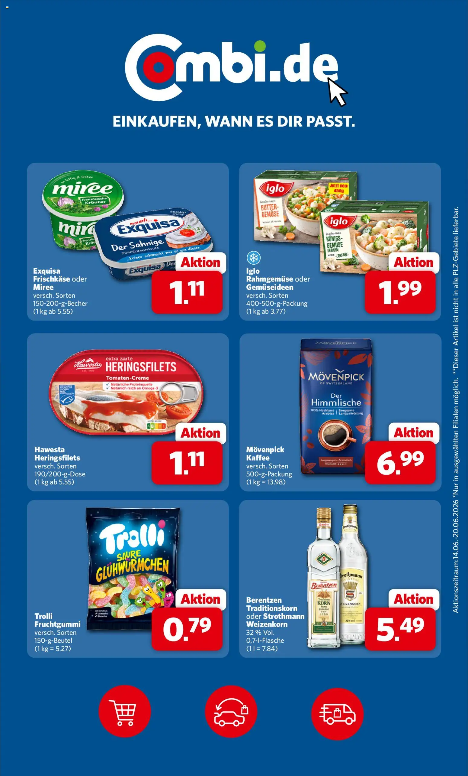 Combi Prospekt – gültig ab 15.06.2026 | Seite: 35 | Produkte: Butter, Exquisa, Frischkase, Berentzen