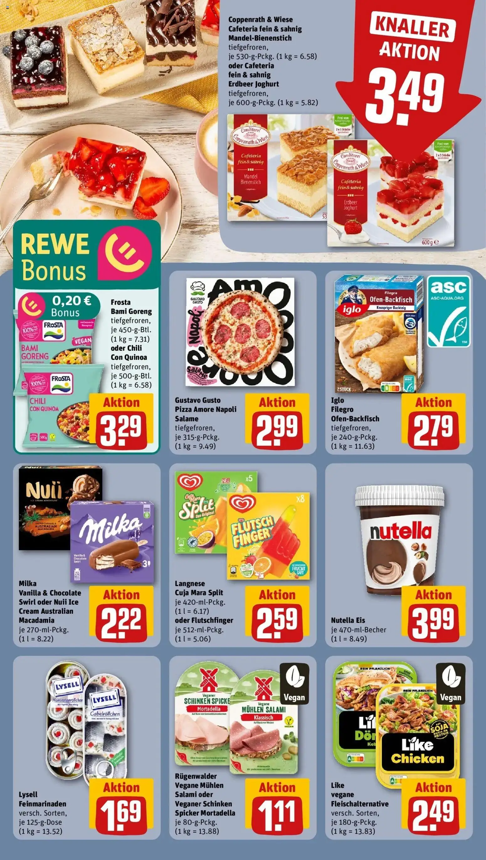 Rewe Prospekt Niederorschel	 – gültig ab 12.04.2026 | Seite: 14 | Produkte: Gustavo gusto, Frosta, Salami, Eis