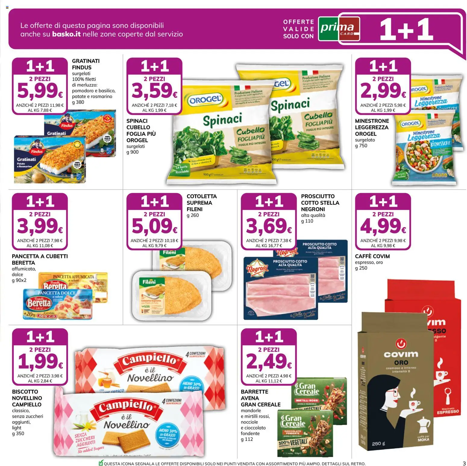 Volantino Basko del 13/10/2026 | Pagina: 3 | Prodotti: Minestrone, Prosciutto Cotto, Mandorle, Nocciole