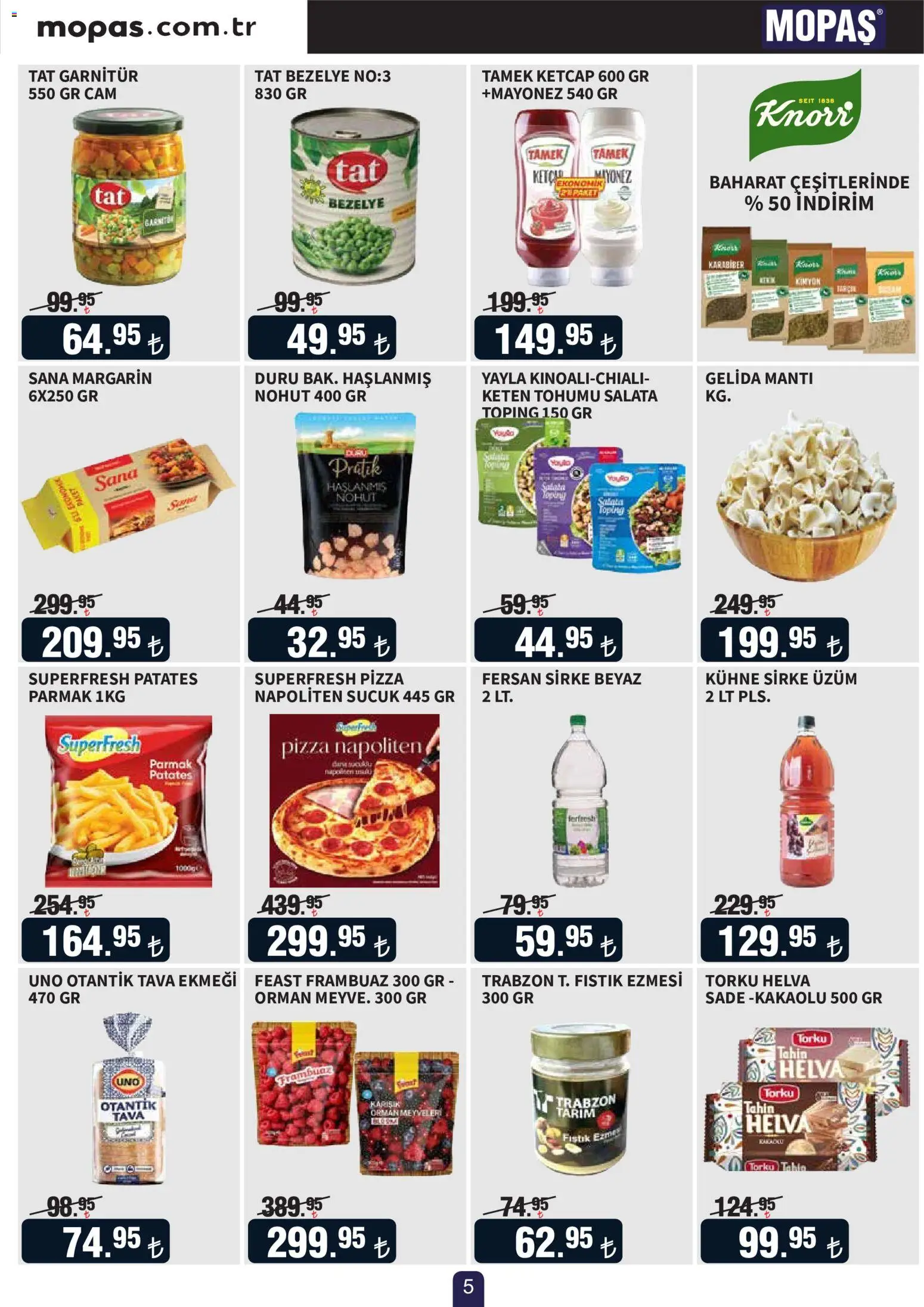 Mopaş Katalog - 17 Ekim 2026 tarihinden itibaren geçerlidir | Sayfa: 5 | Ürünler: Ketçap, Karabiber, Bezelye, Üzüm