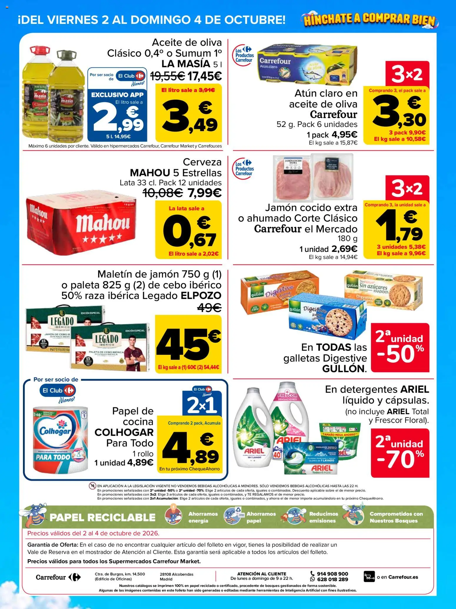 Carrefour Market Precio Imbatible │ válido desde el 02/10/2026 | Página: 2 | Productos: Cerveza, Galletas, Herramientas, Cocina