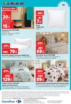 Ofertele Carrefour valabile de la 12.08.2026 | Pagină: 96 | Produse: Alba, Pat, Lenjerie de pat, Față de pernă