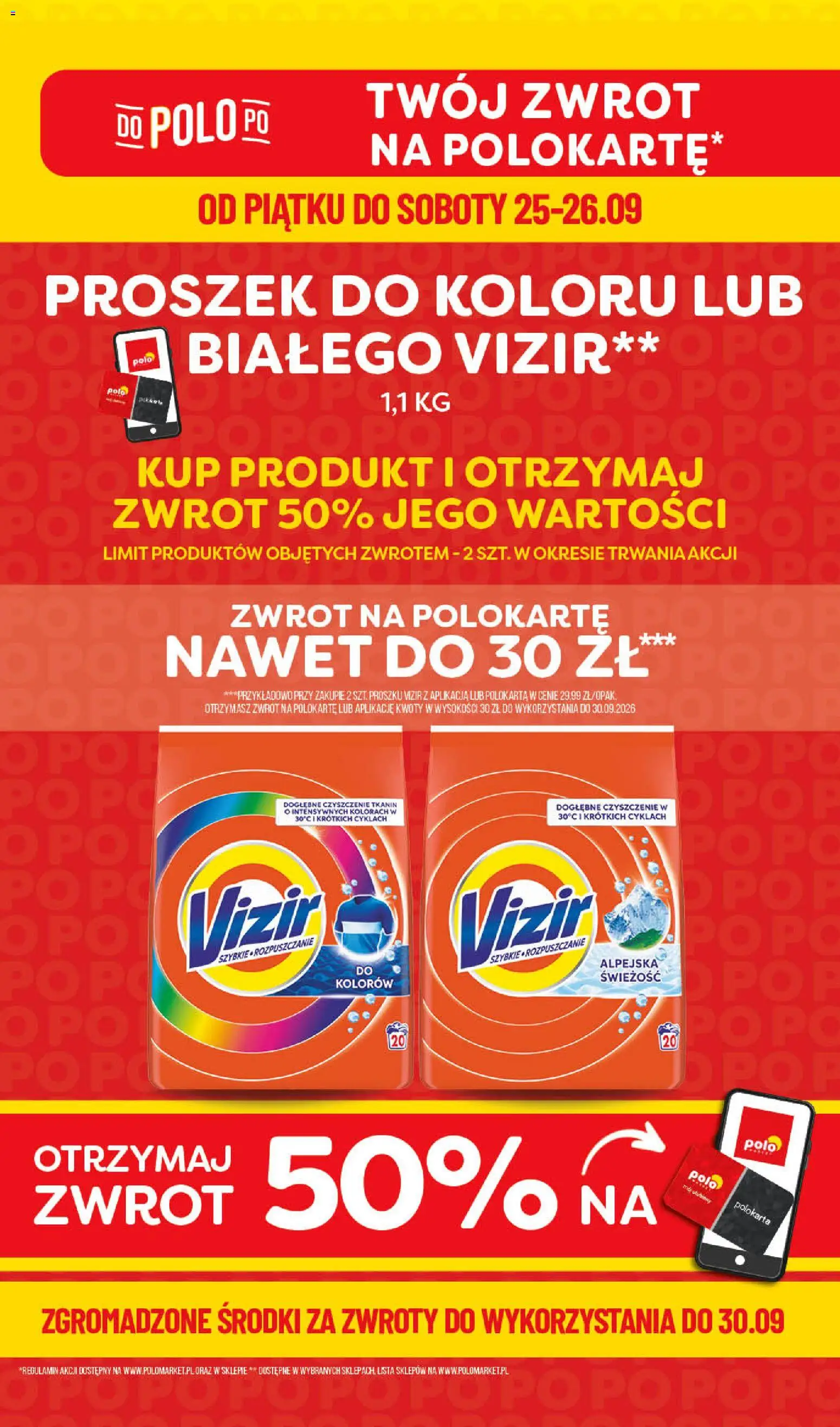 POLOmarket gazetka - Super Hity od 24.09.2026 | Strona: 1 | Produkty: Proszek, PC, Vizir