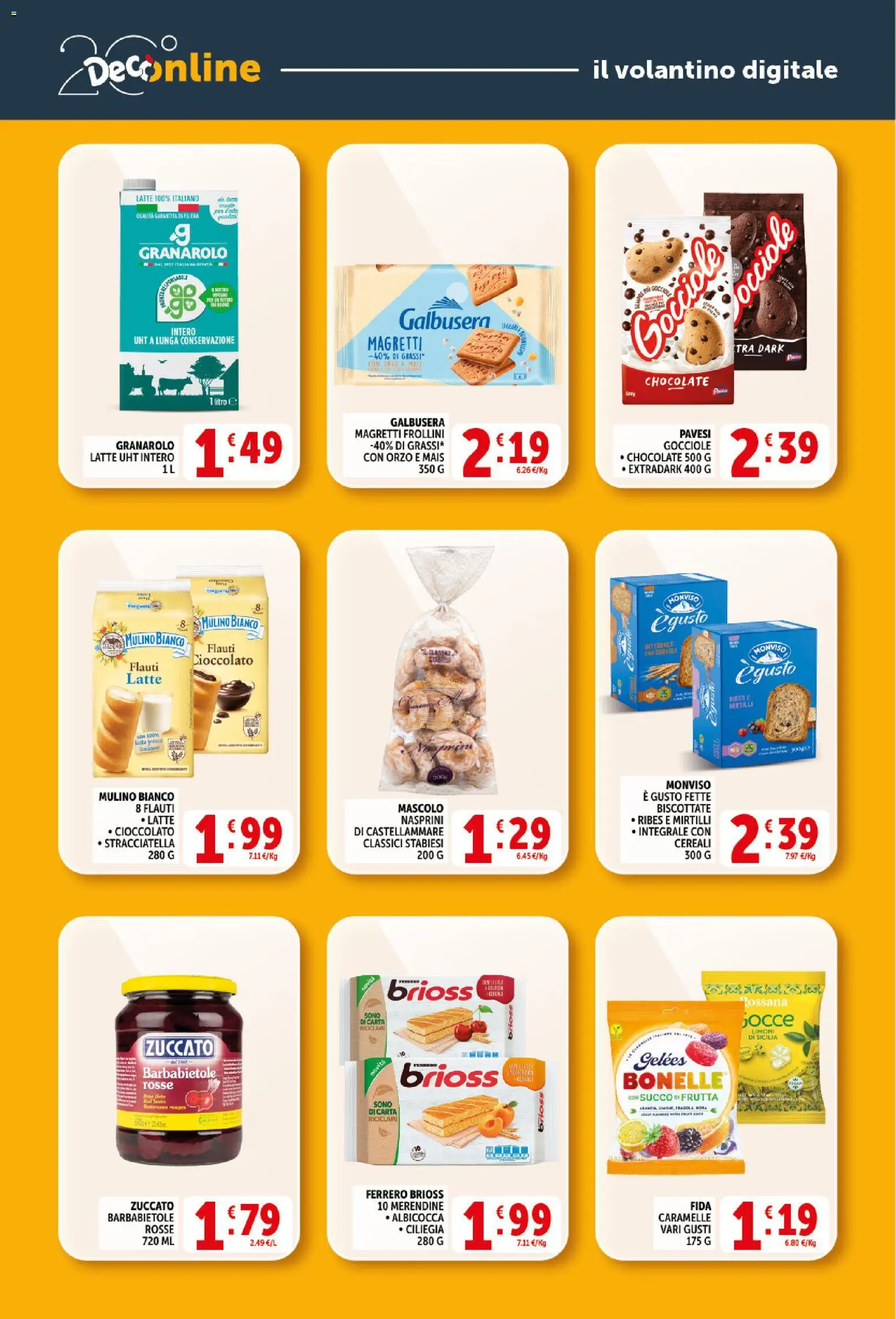 Volantino Decò del 10/07/2026 | Pagina: 25 | Prodotti: Caramelle, Mirtilli, Frollini, Stracciatella