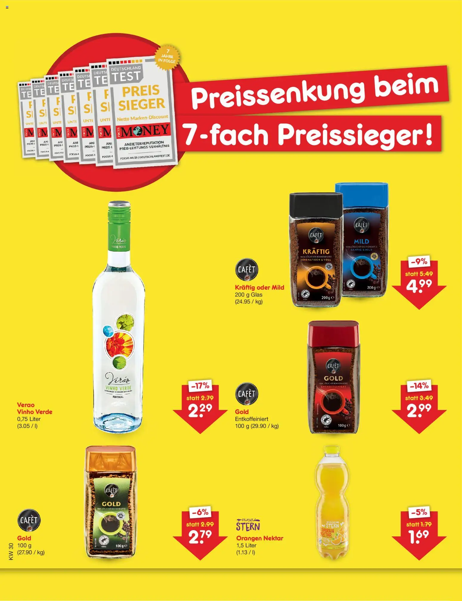 Netto Marken-Discount Preissenkung auf Dauer – gültig ab 17.07.2026 | Seite: 1 | Produkte: Orangen