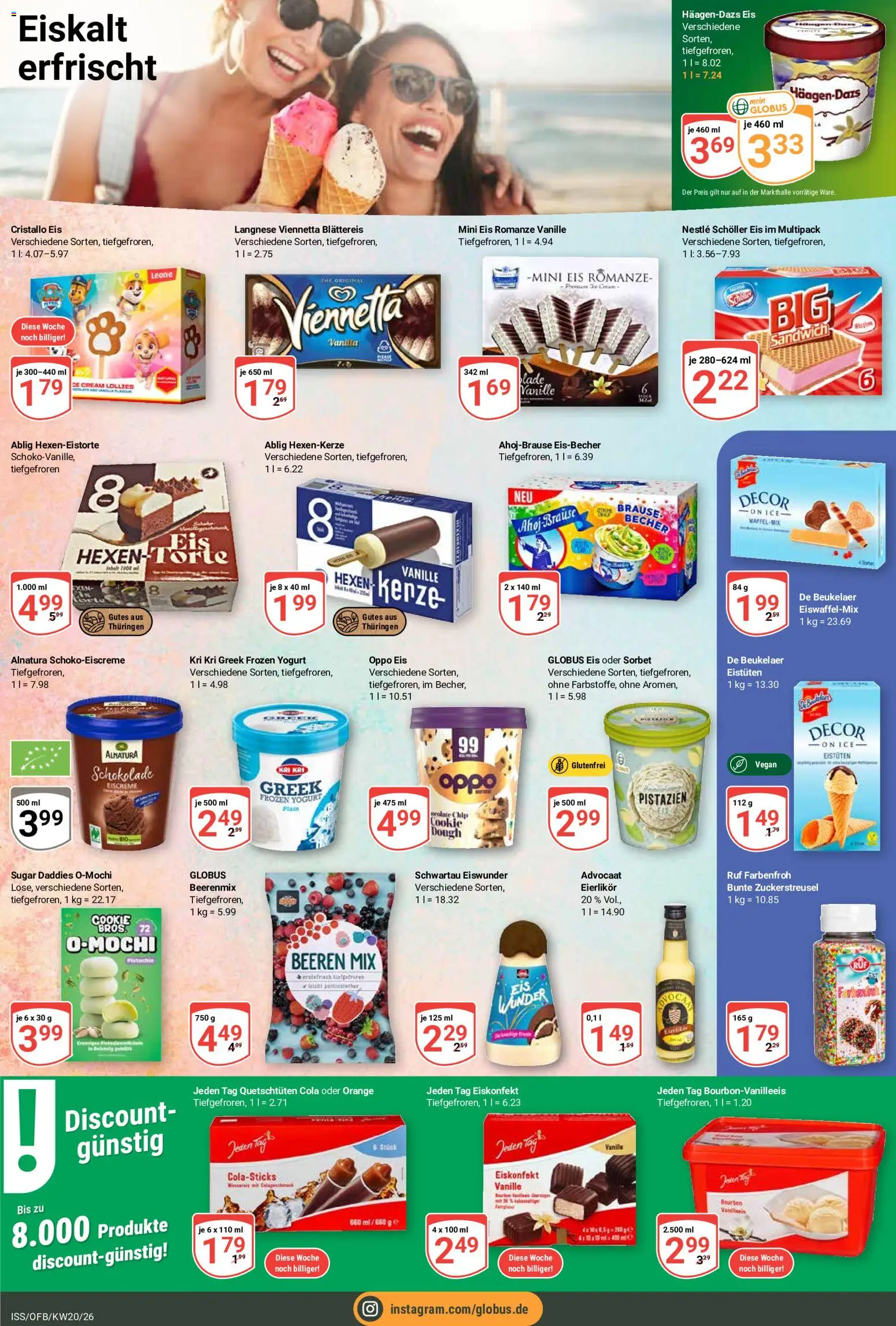 Globus Prospekt 	 – gültig ab 11.05.2026 | Seite: 15 | Produkte: Schokolade, Pistazien, Bourbon, Eis