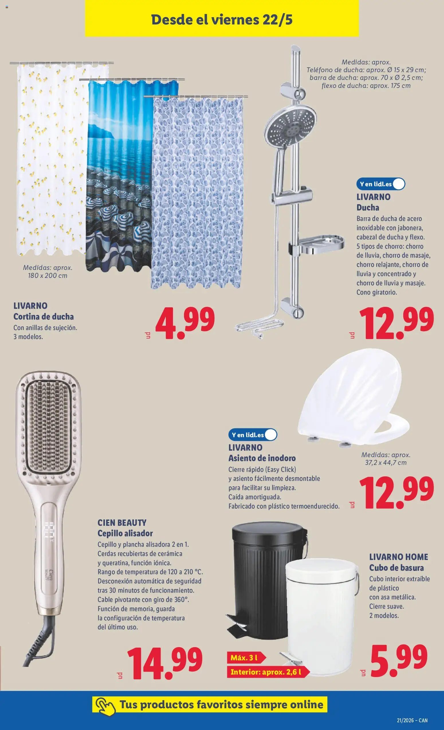 Lidl folleto de bazar │ válido desde el 18.05.2026 | Página: 27 | Productos: Barra de ducha, Teléfono, Διακόπτης κυκλώματος, Ducha