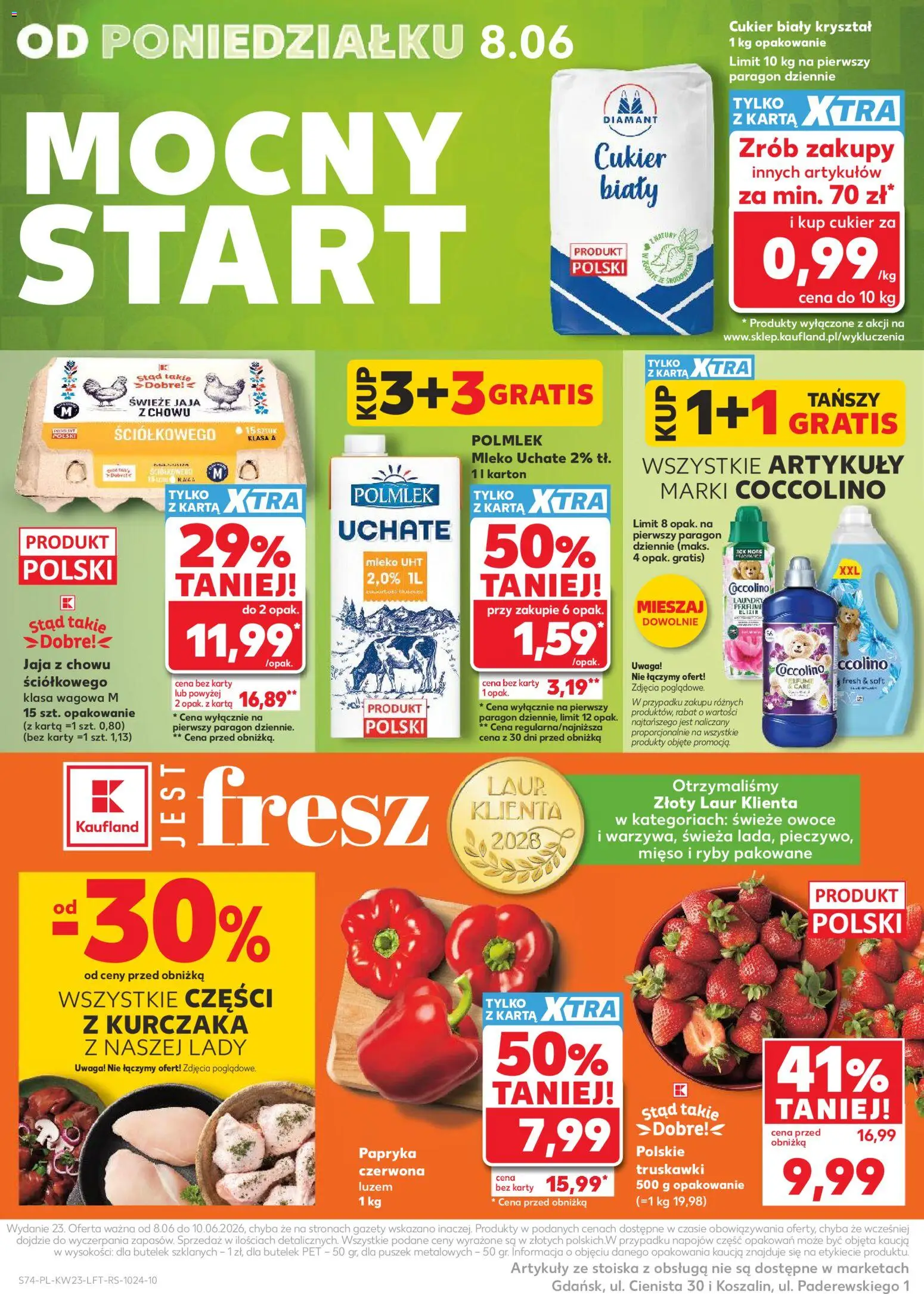 Kaufland Polsko leták od 03.06.2026 | Strana: 74 | Produkty: Mléko, Ryby, Coccolino, Karty