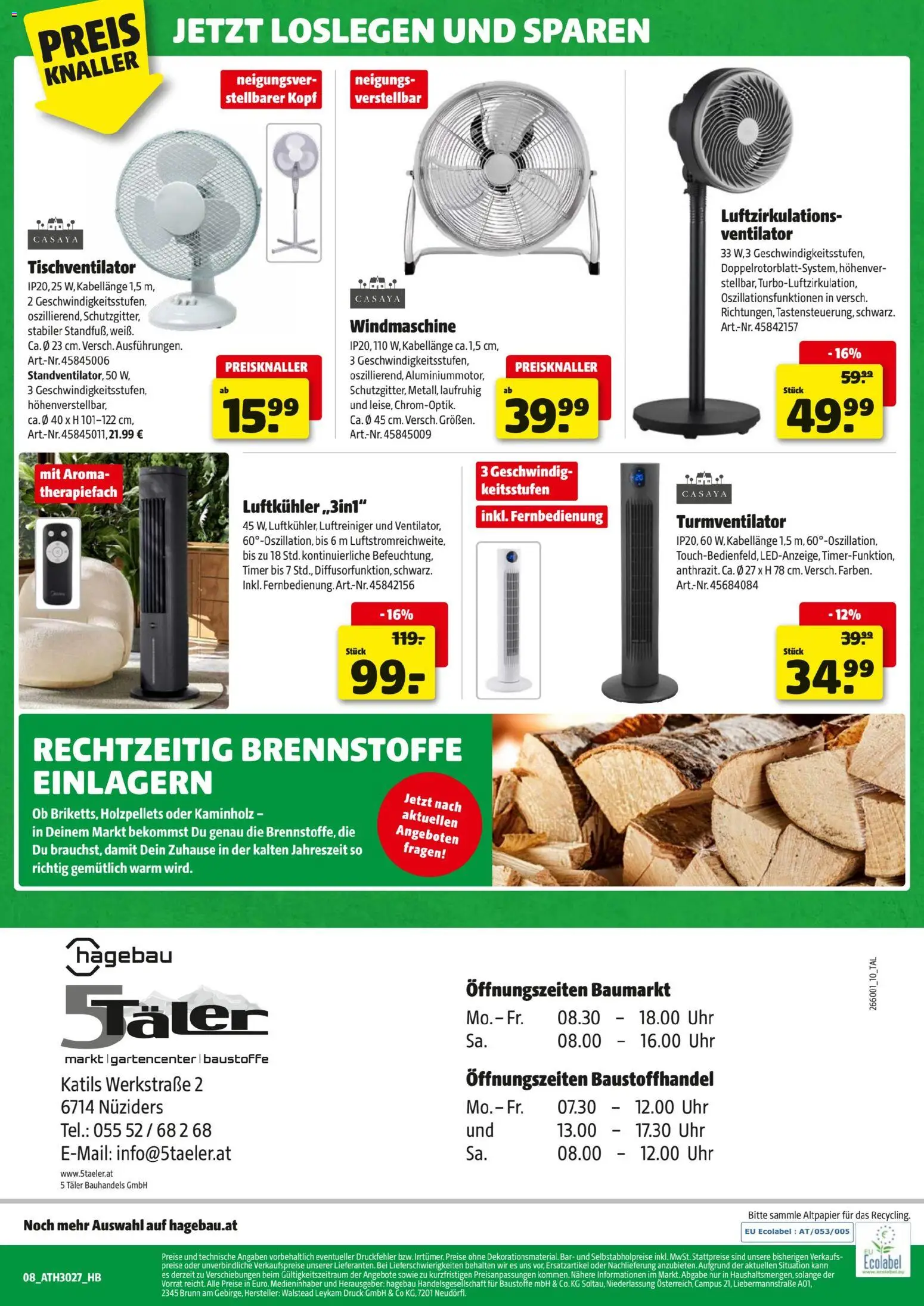 Hagebau Flugblatt gültig ab 30.06.2026 | Seite: 8 | Produkte: Uhr, Ventilator, Luftreiniger