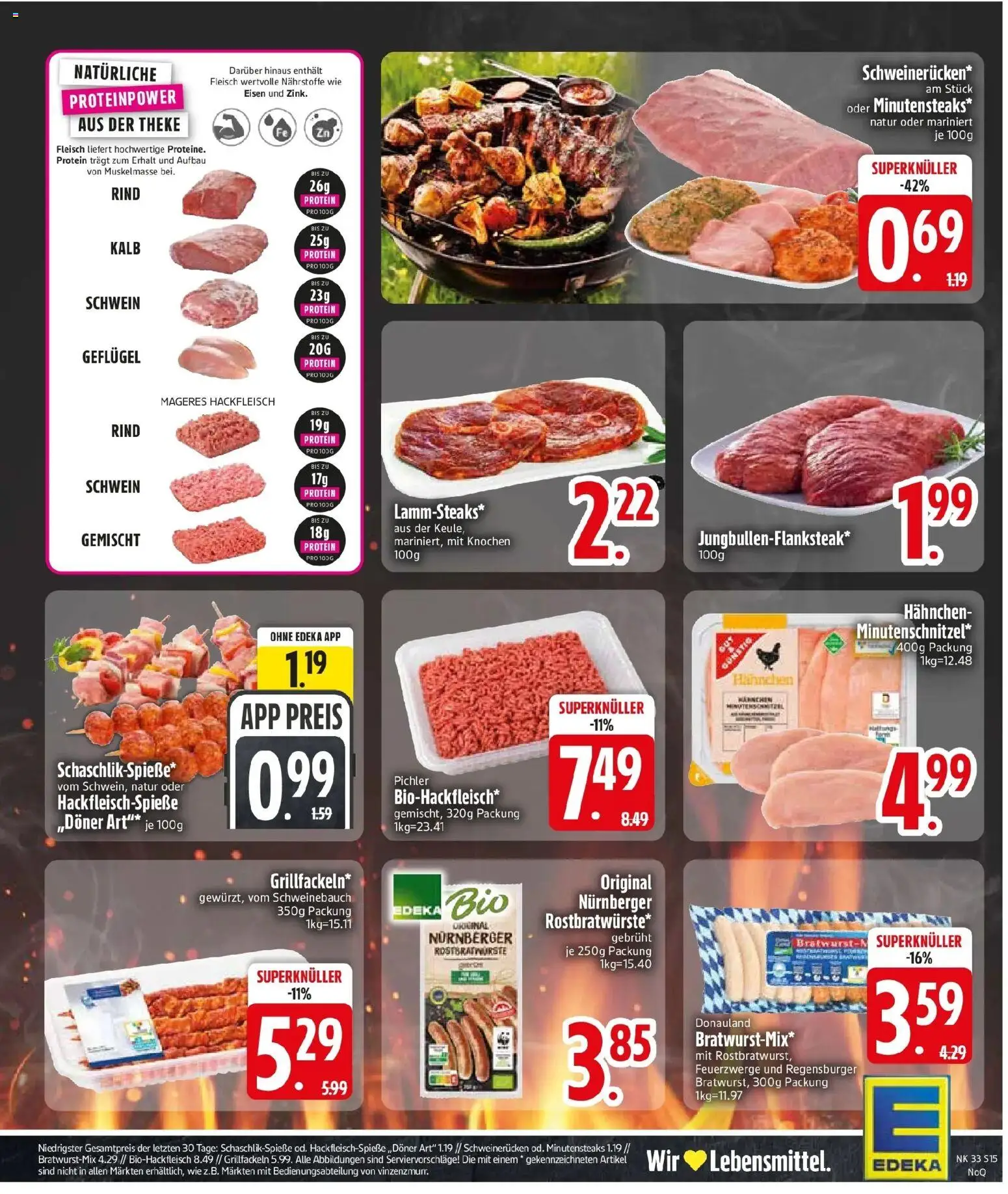 Edeka Prospekt Hunderdorf (ab 10.08.2026) » Angebote Online | Seite: 17 | Produkte: Hahnchen, Schweinebauch, Schweinerucken, Hackfleisch