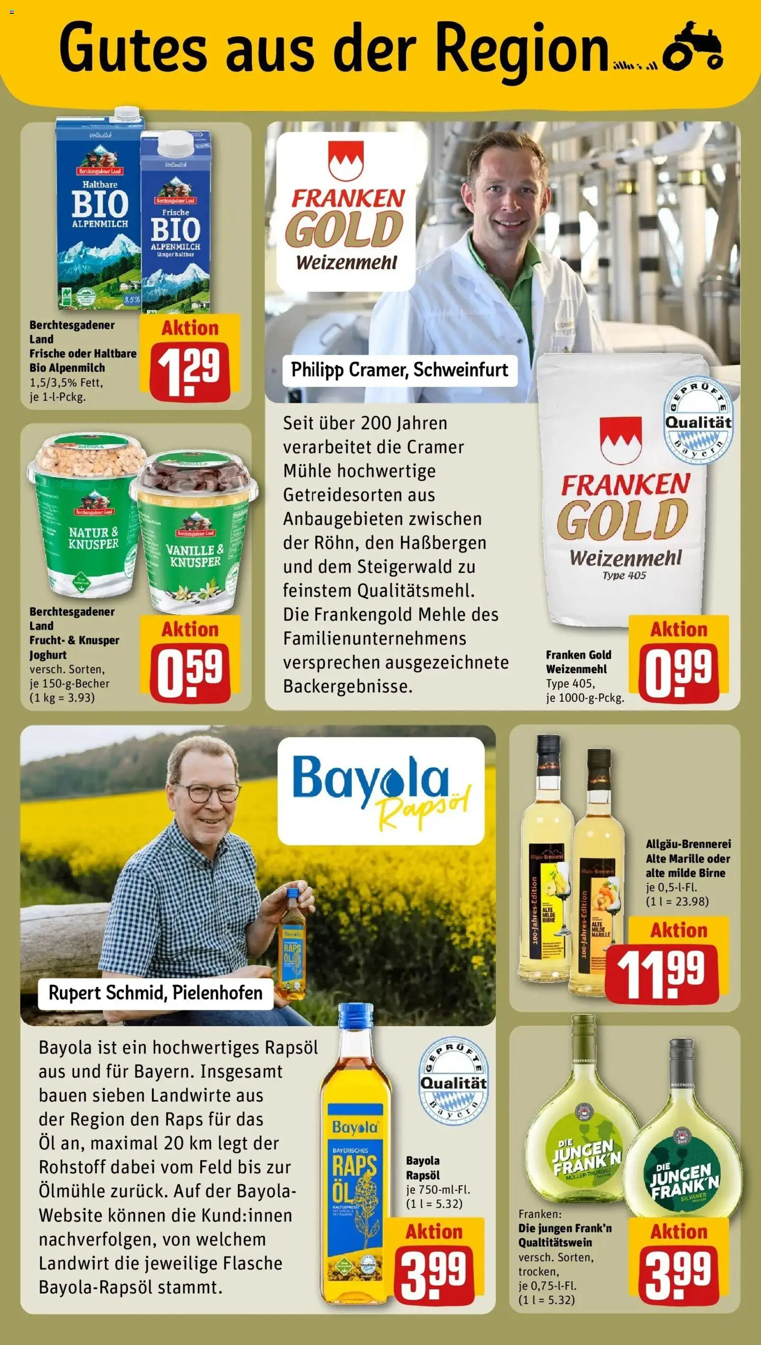 Rewe Prospekt Velburg – gültig ab 27.07.2026 | Seite: 25 | Produkte: Mühle, Rapsöl, Weizenmehl, Birne