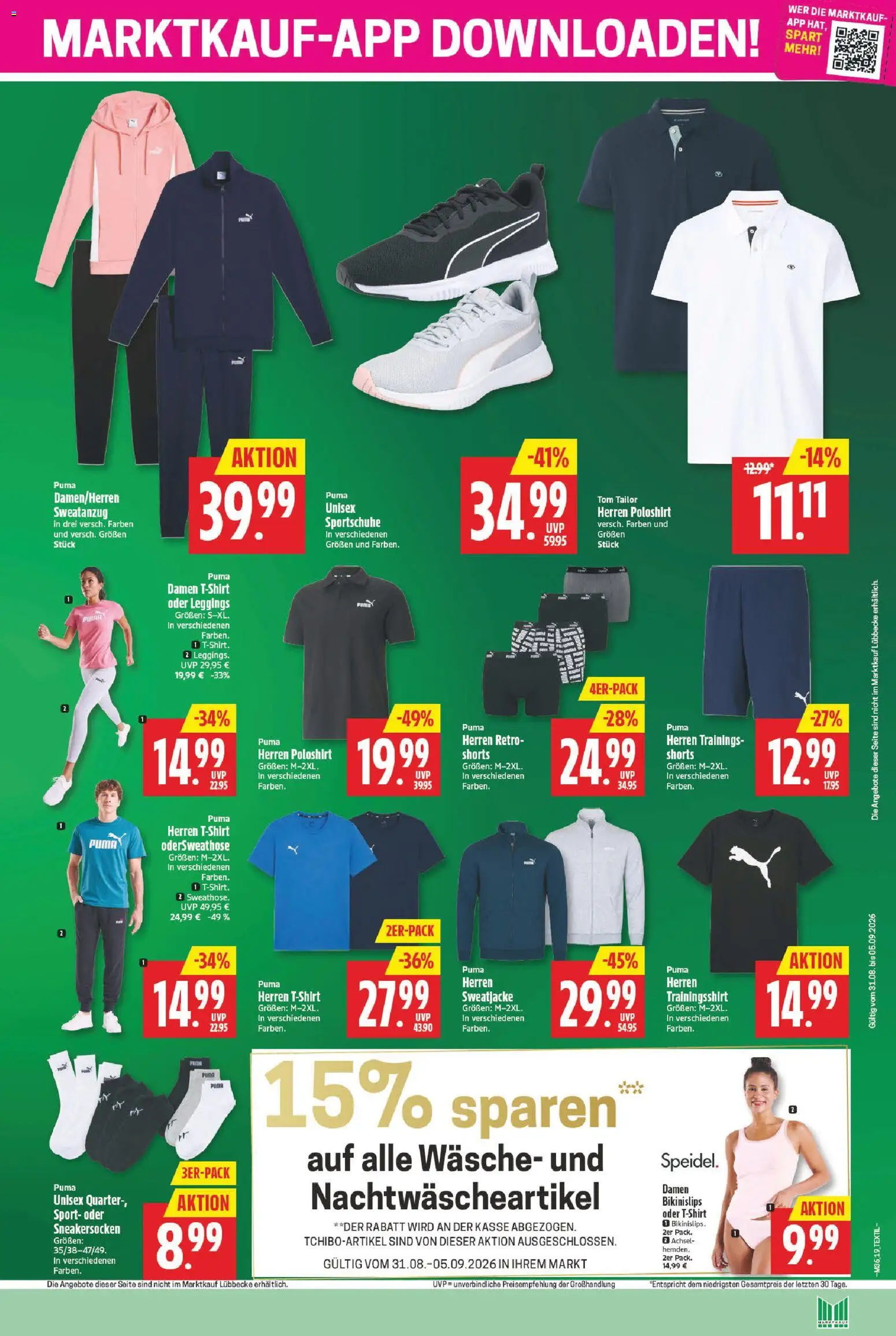 Marktkauf Prospekt – gültig ab 31.08.2026 | Seite: 21 | Produkte: Sweatjacke, Poloshirt, Leggings