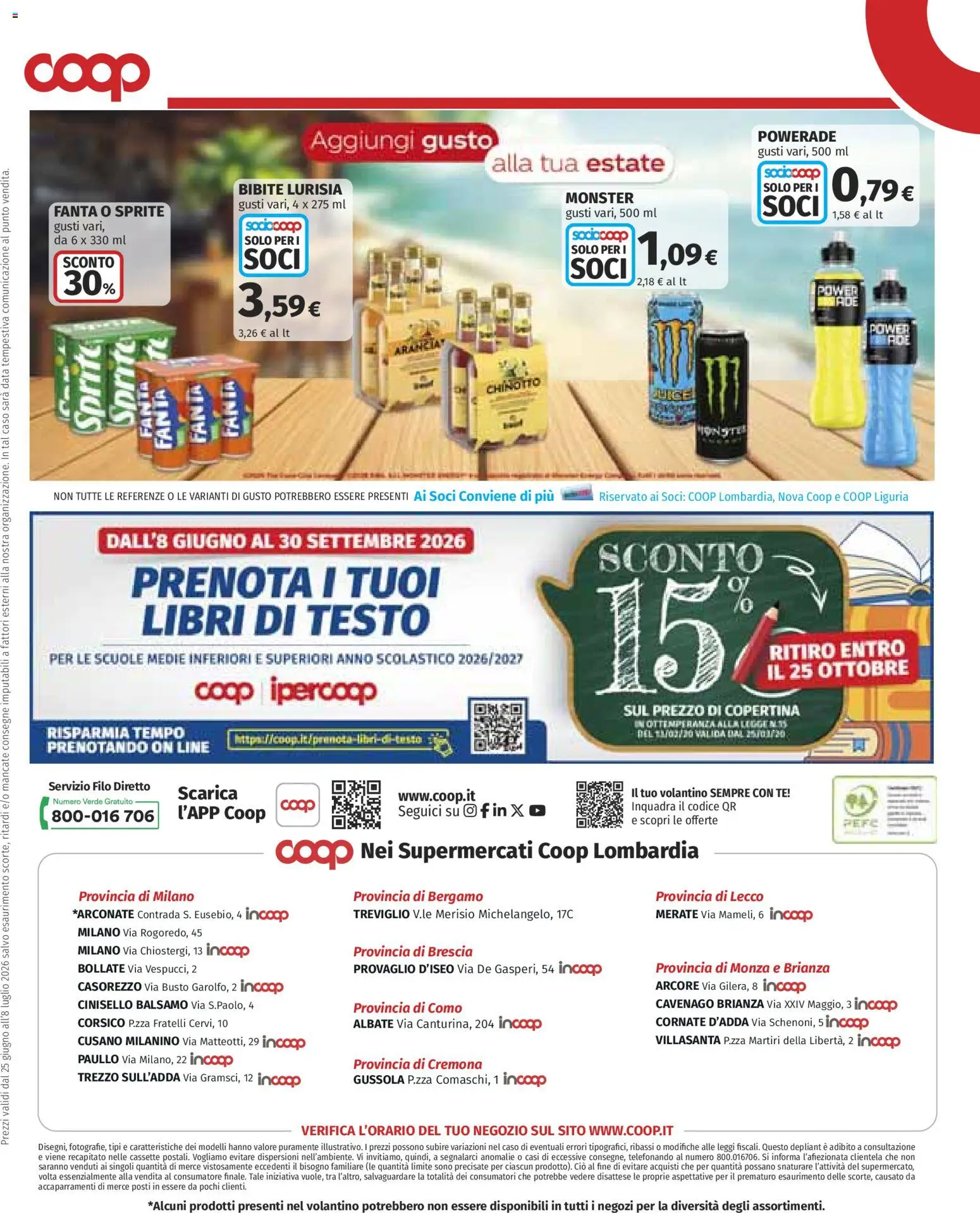 Volantino COOP del 25/06/2026 | Pagina: 9 | Prodotti: Tè, Data, Bibite, Fanta
