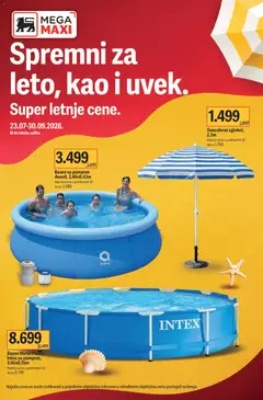 Mega Maxi katalog Spremni za leto, kao i uvek - pregled Mega Maxi kataloga - važi od 23.07.2026