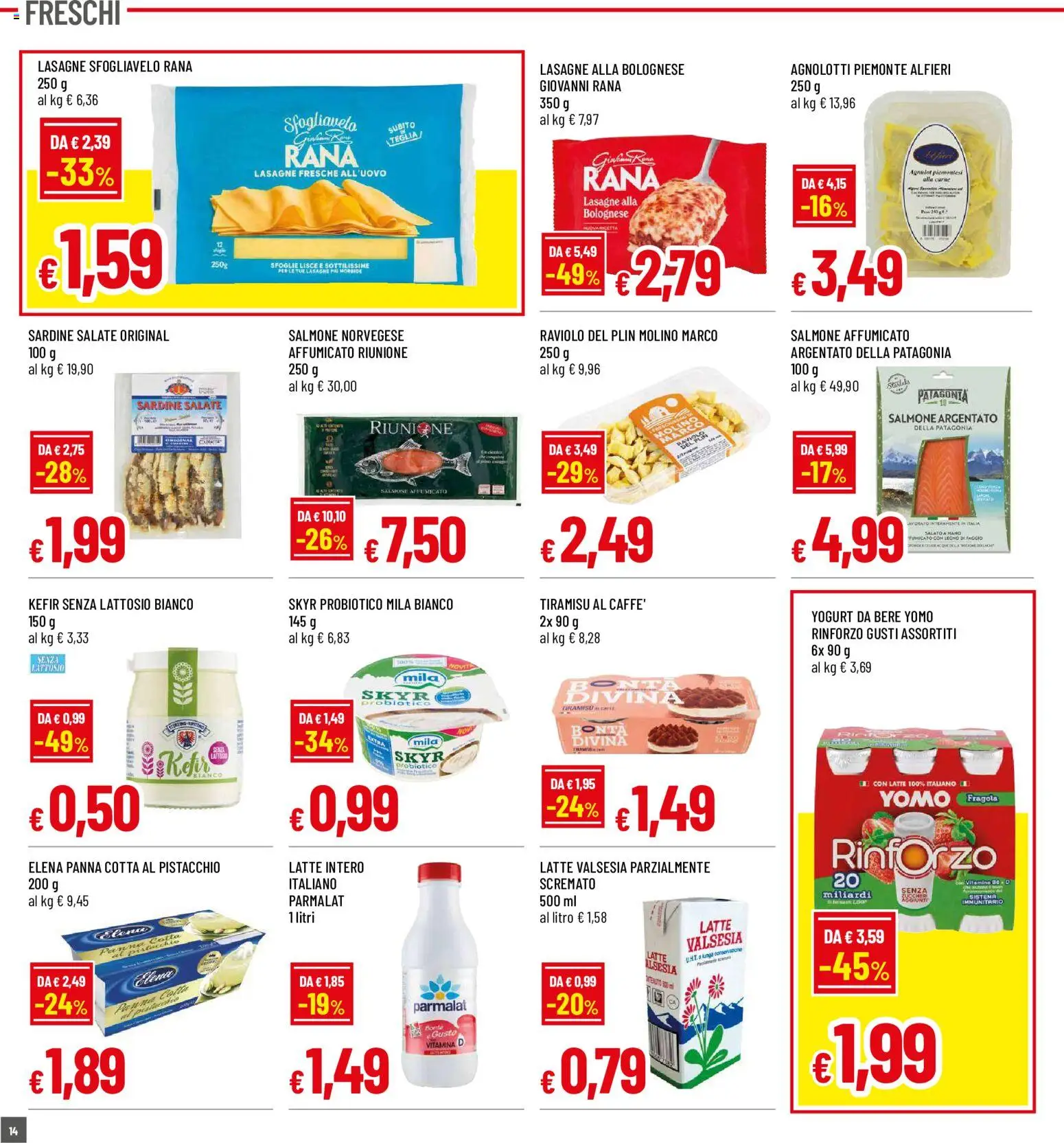 Volantino Famila del 14/09/2026 | Pagina: 14 | Prodotti: Pistacchio, Yogurt, Panna, Latte