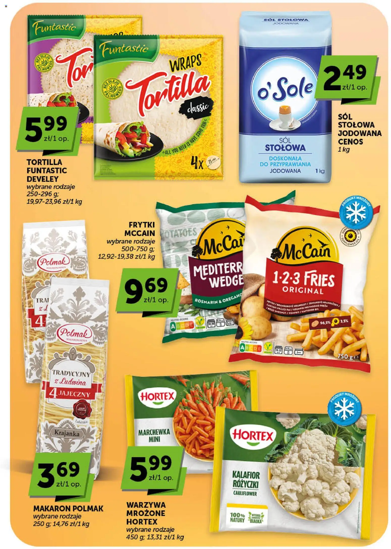 ABC gazetka od 14.05.2026 | Strona: 22 | Produkty: Kalafior, Tortilla, Frytki, Marchewka