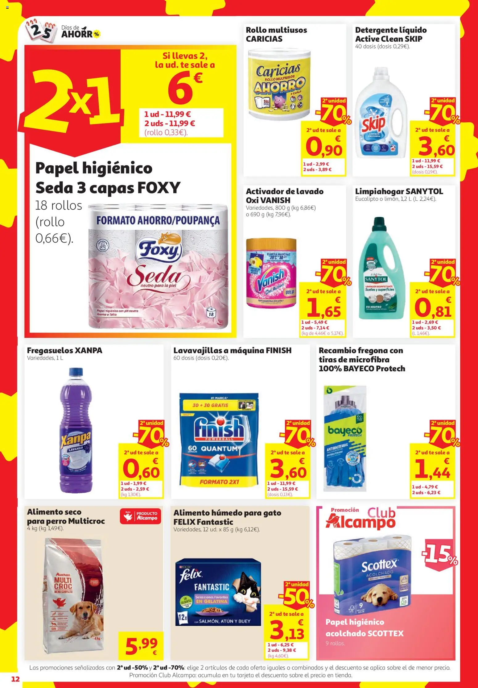 Alcampo Superstore │ válido desde el 24/09/2026 | Página: 12 | Productos: Gelatina, Detergente, Detergente líquido, Lavavajillas