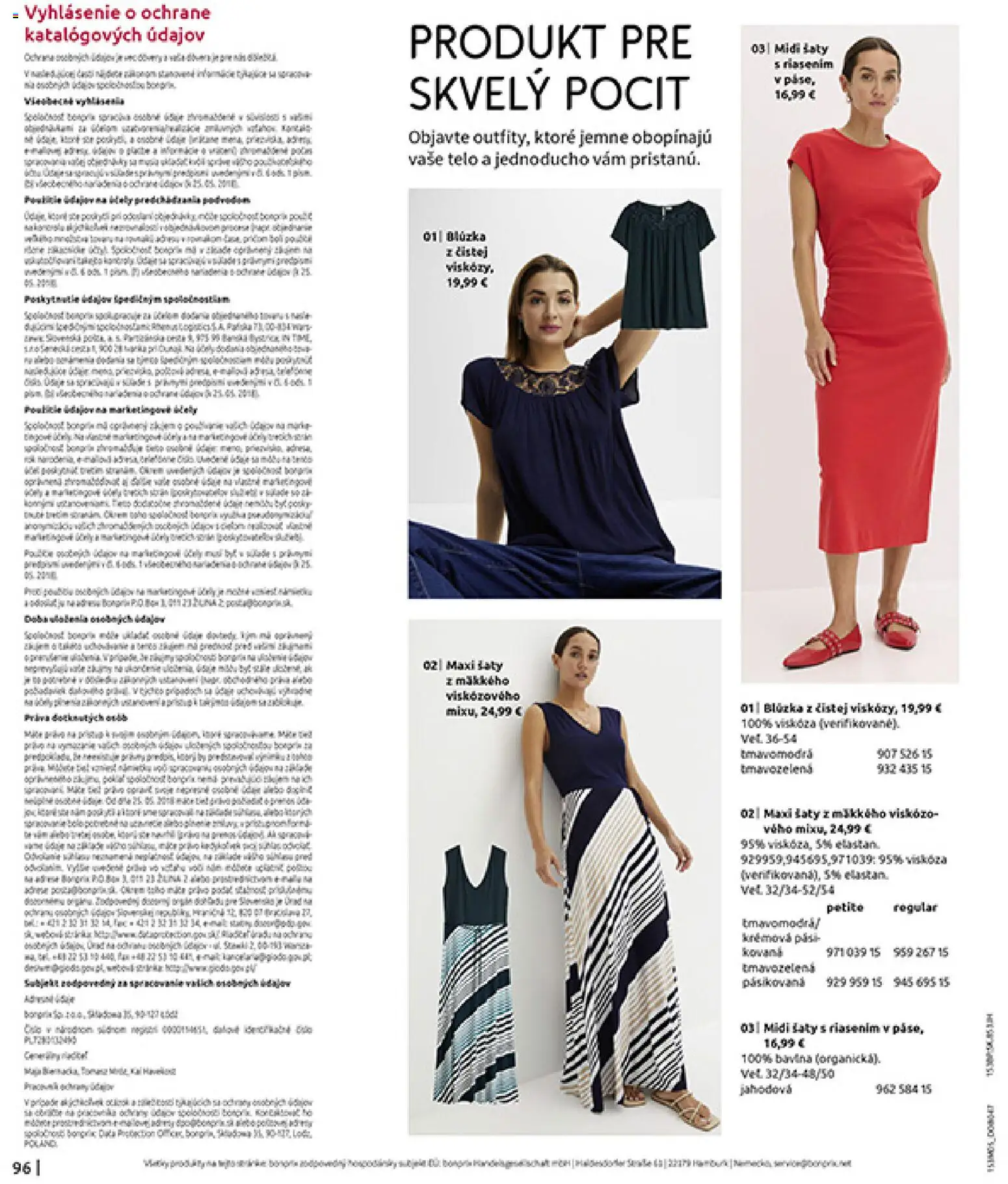 Nové Bonprix akcie – leták je platný od 05.05.2026 | Strana: 98 | Produkty: Šaty, Blúzka