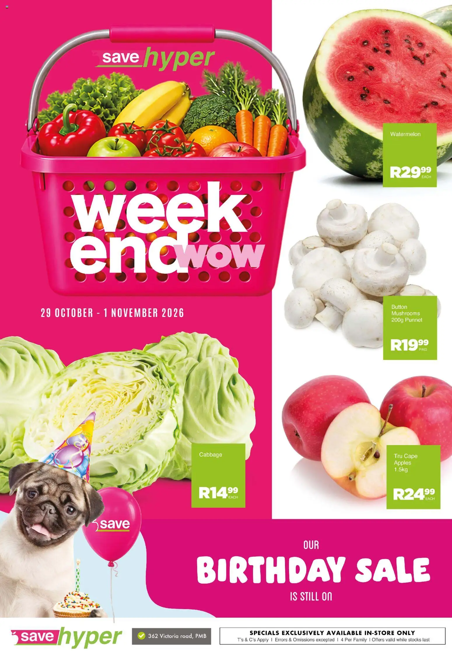 New Save catalogue – valid from 29/10/2026 | Page: 1 | Products: Mushrooms, Apples