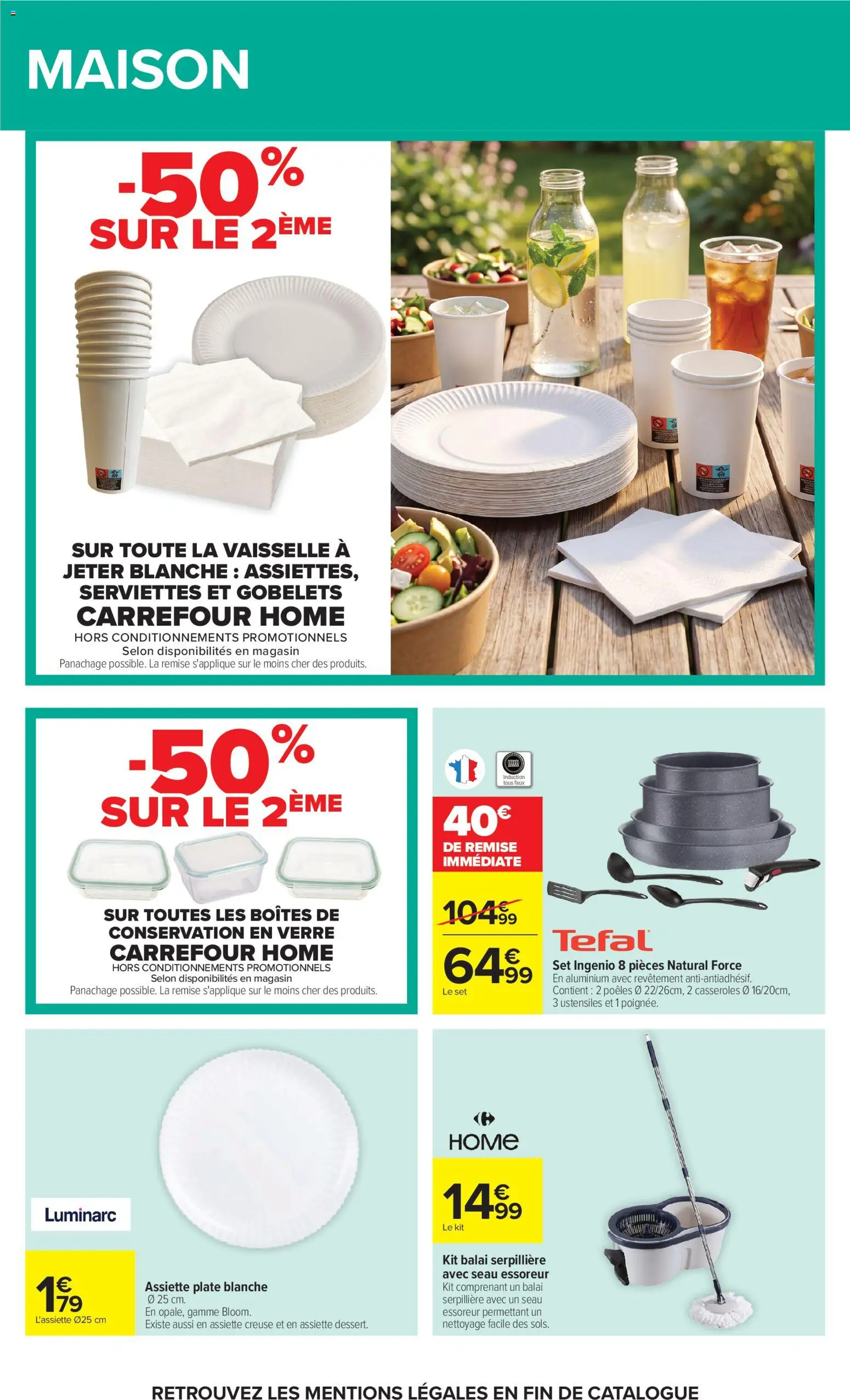 {H1} | Page: 57 | Produits: Casseroles, Balai, Serpillère, Tefal