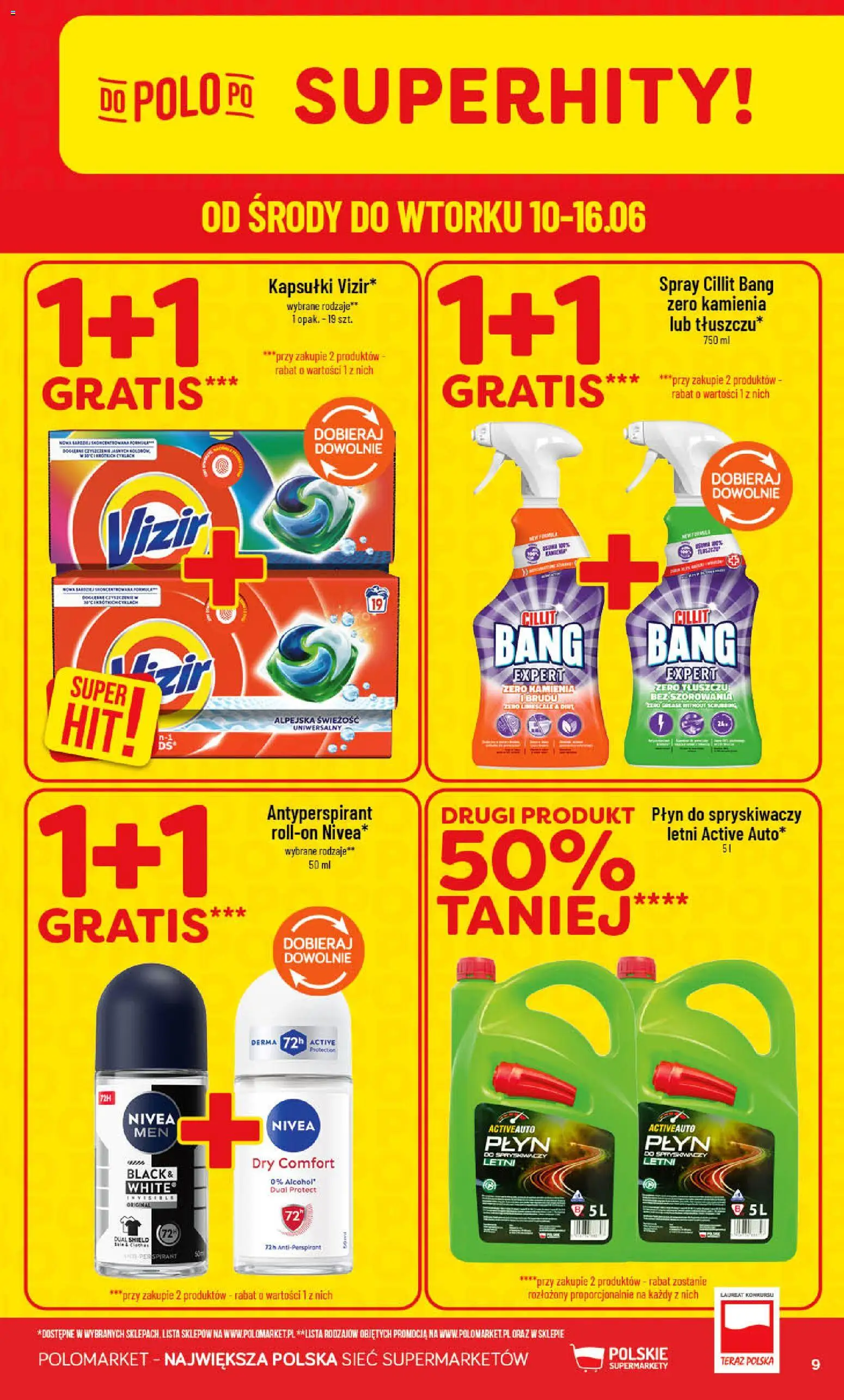 POLOmarket gazetka od 10.06.2026 | Strona: 9 | Produkty: Płyn do spryskiwaczy, Antyperspirant